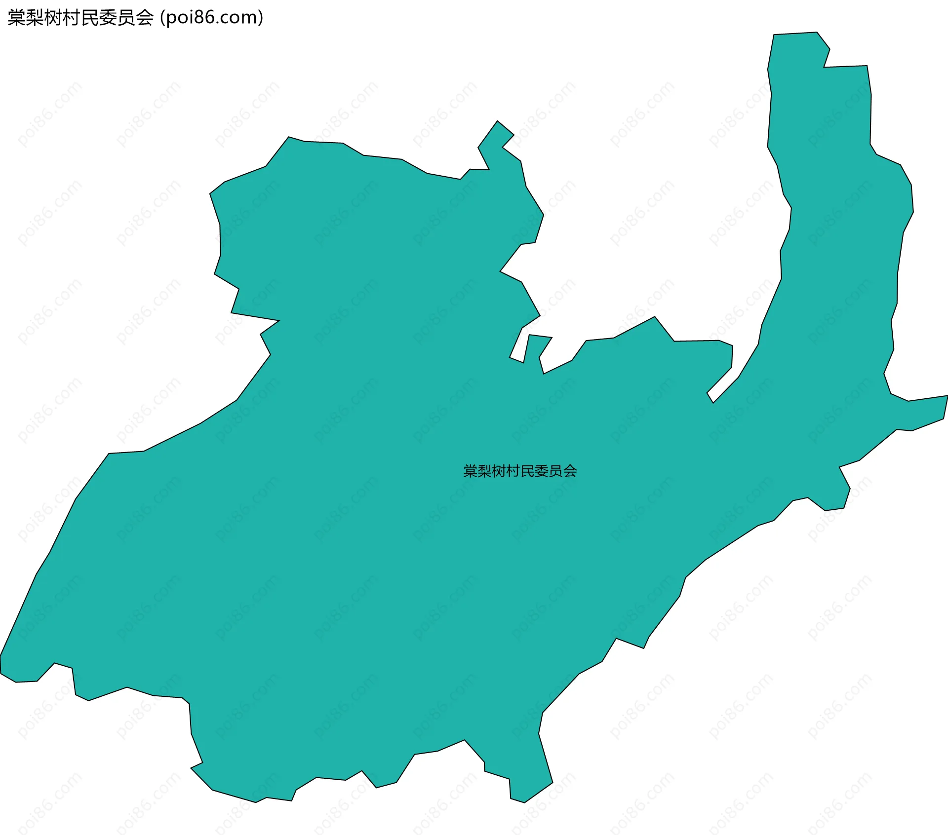 棠梨树村民委员会边界地图