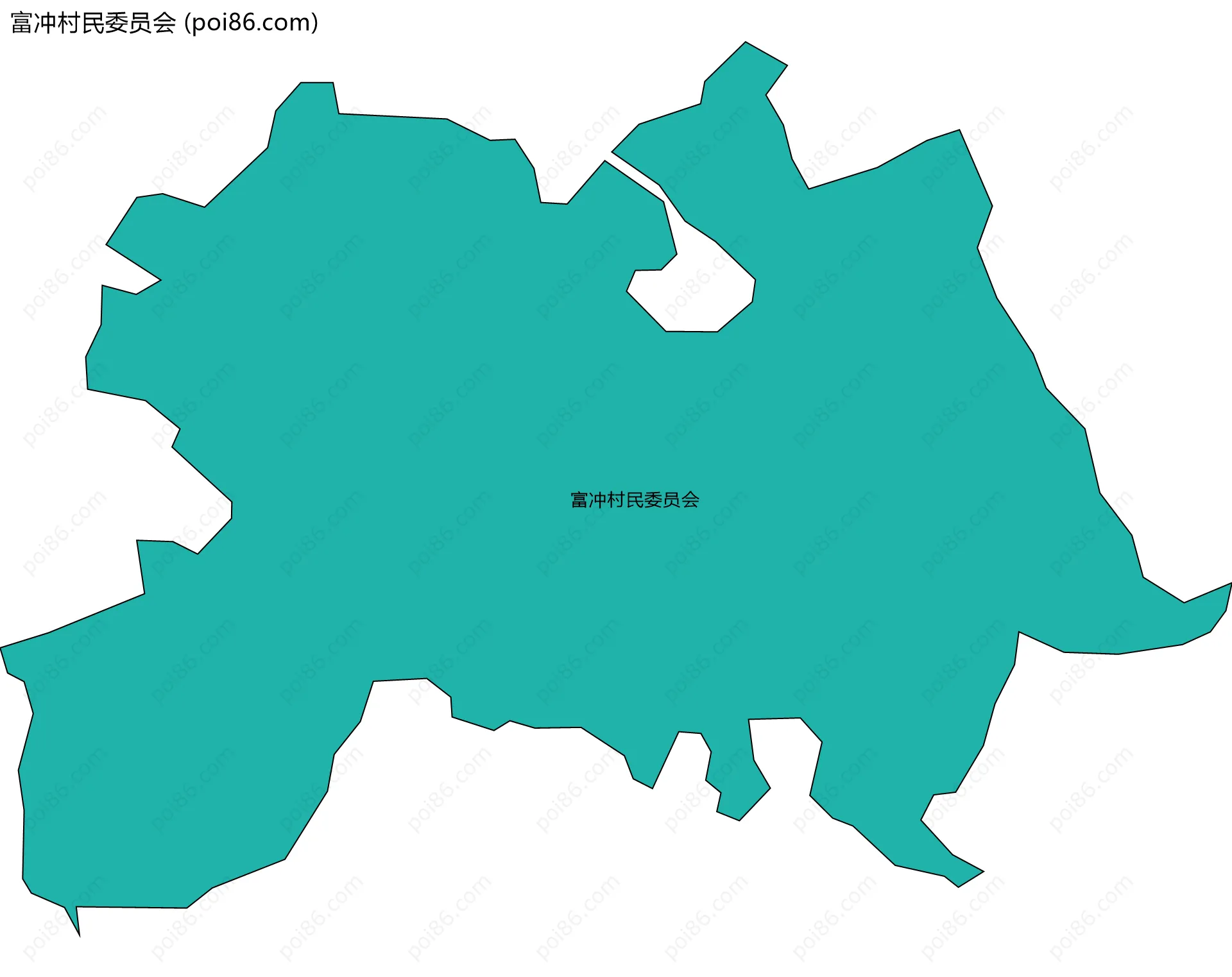 富冲村民委员会边界地图