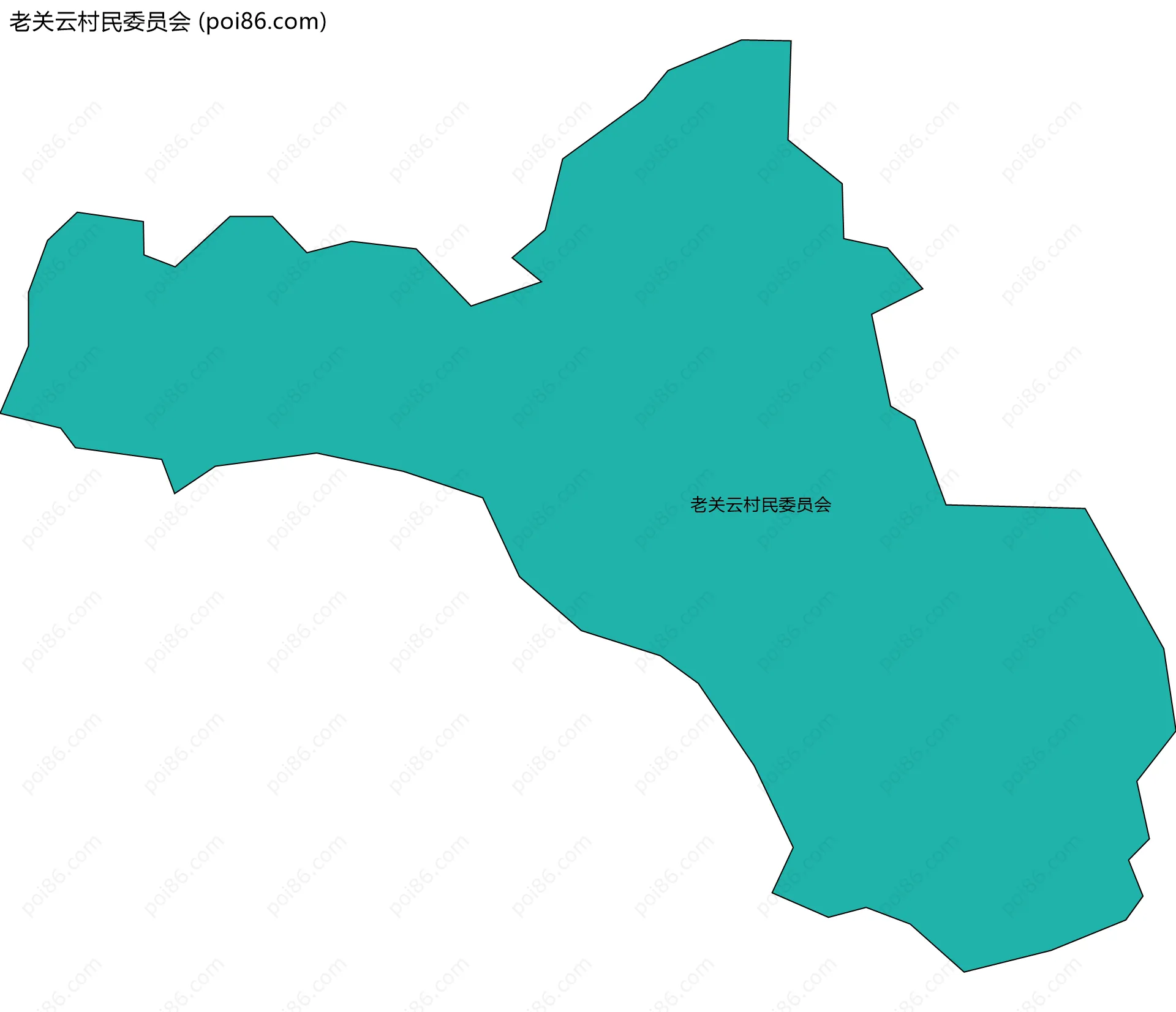 老关云村民委员会边界地图