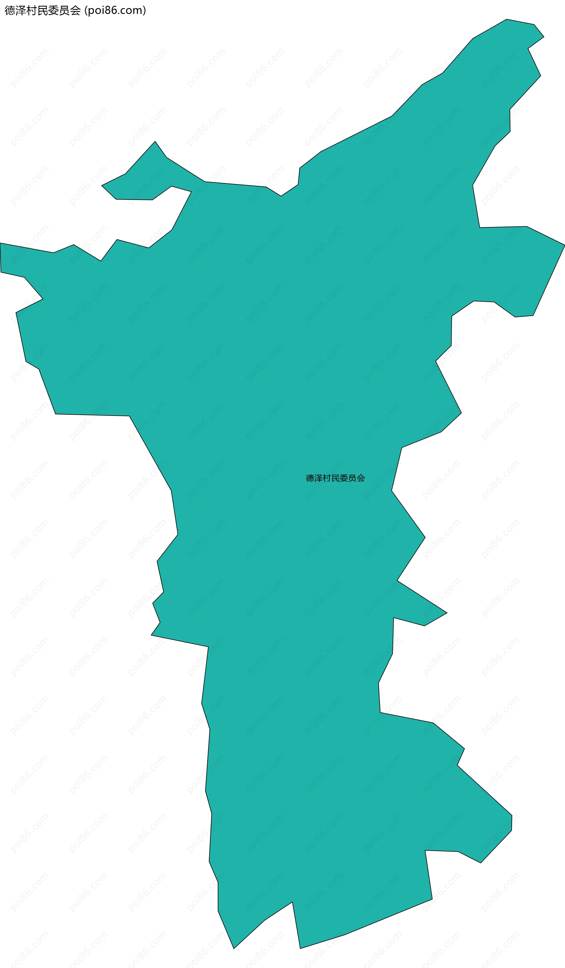 德泽村民委员会边界地图