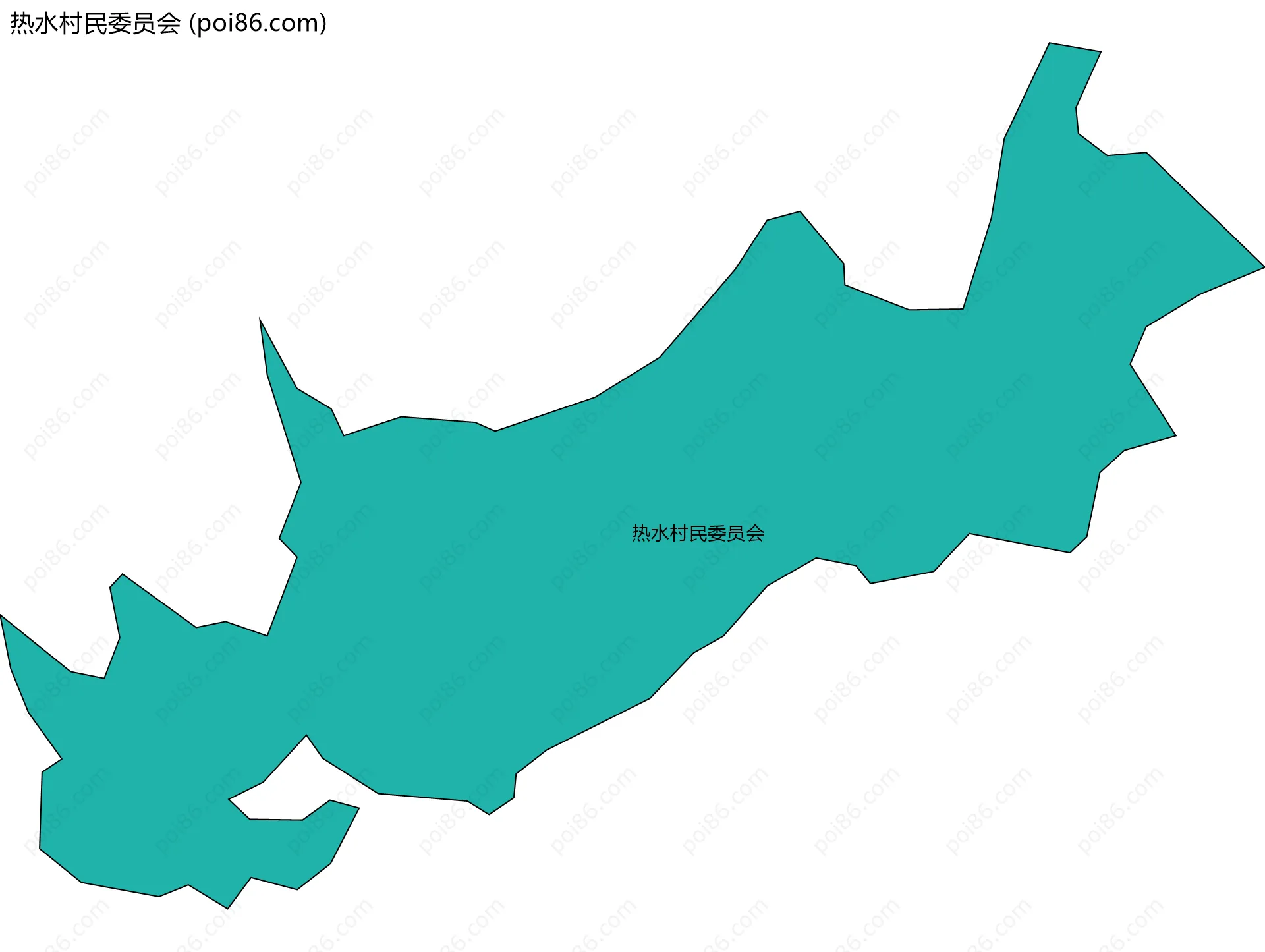 热水村民委员会边界地图