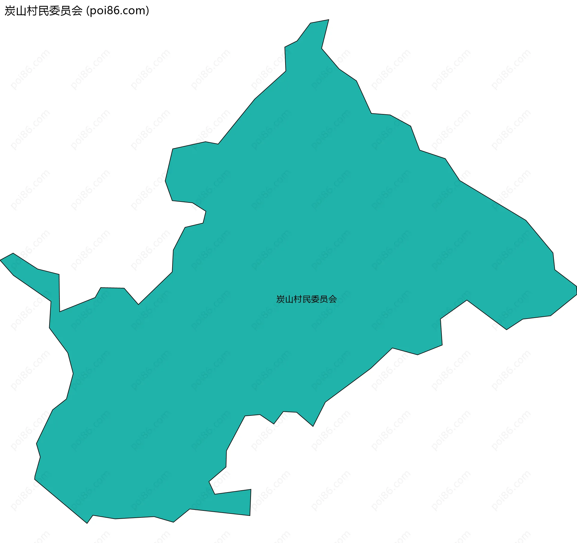 炭山村民委员会边界地图