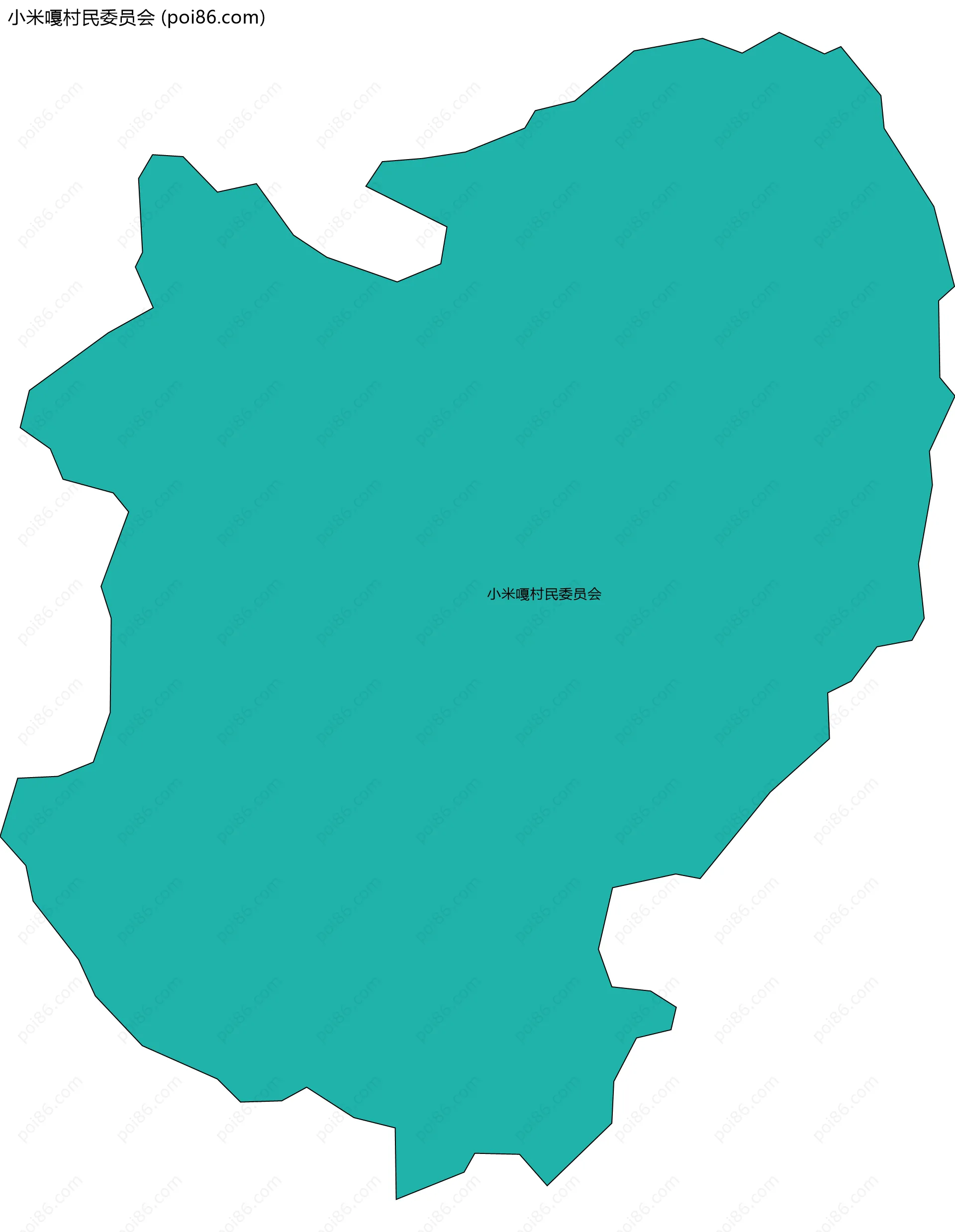 小米嘎村民委员会边界地图