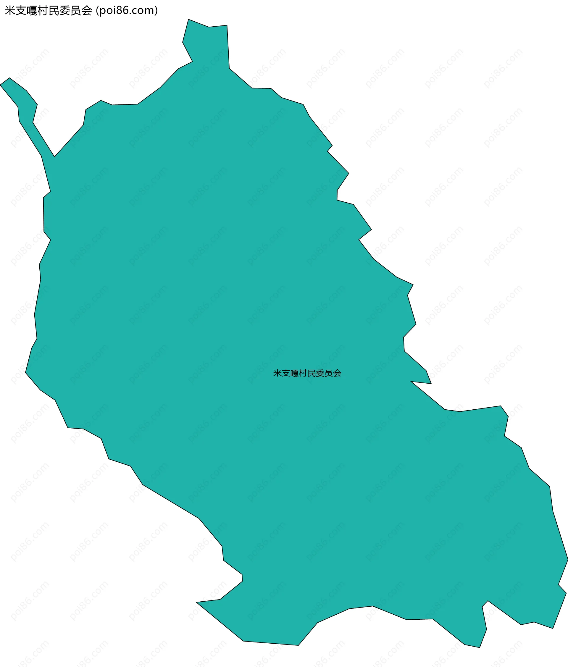 米支嘎村民委员会边界地图