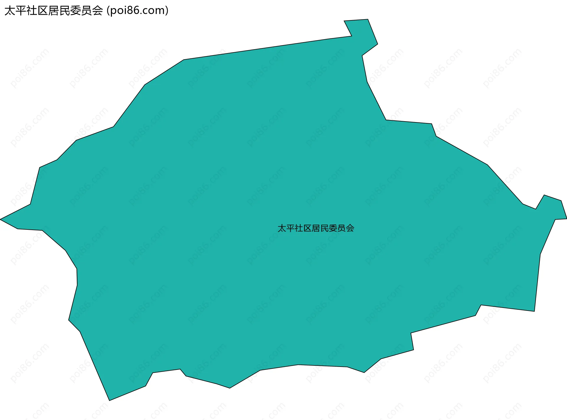 太平社区居民委员会边界地图