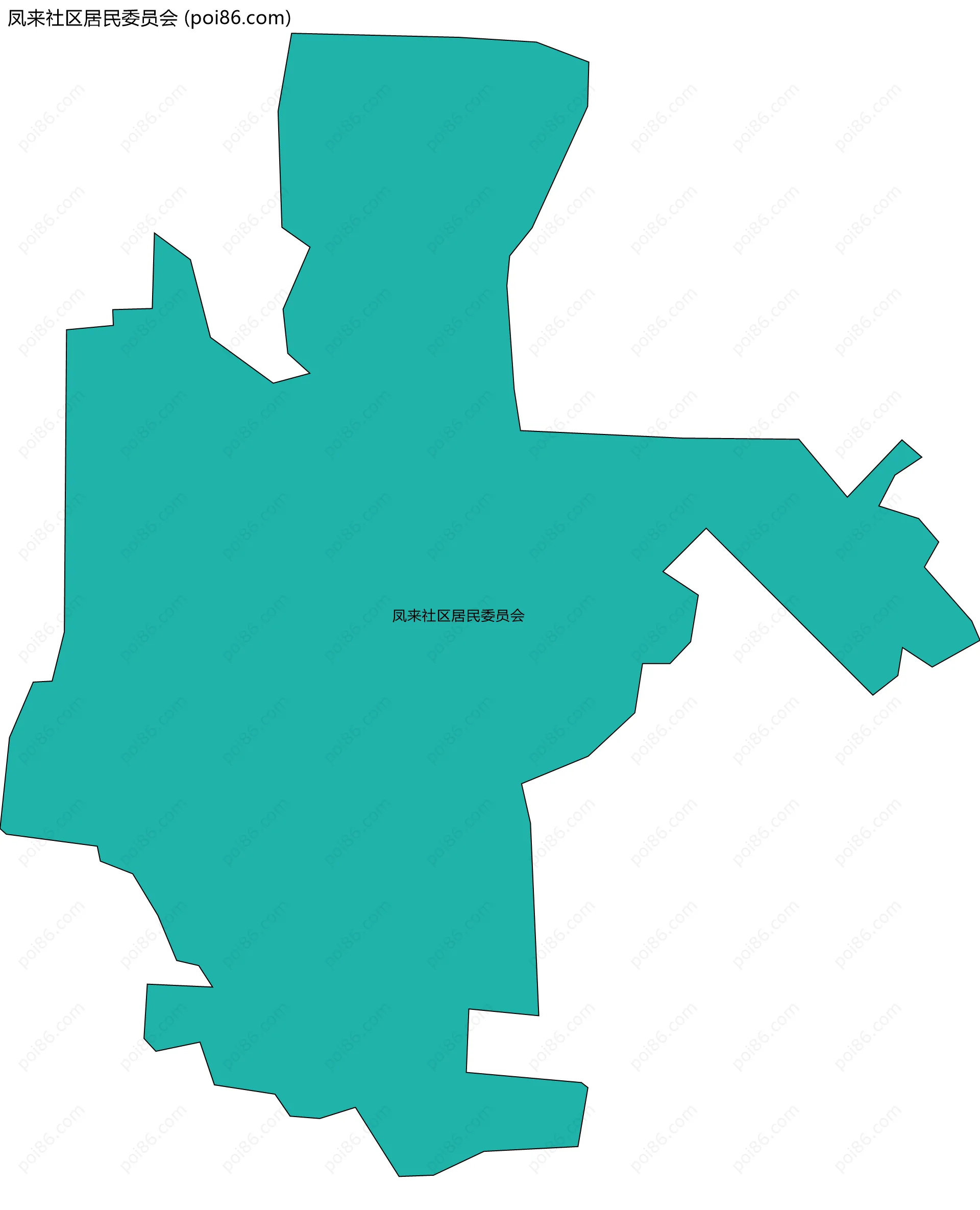 凤来社区居民委员会边界地图