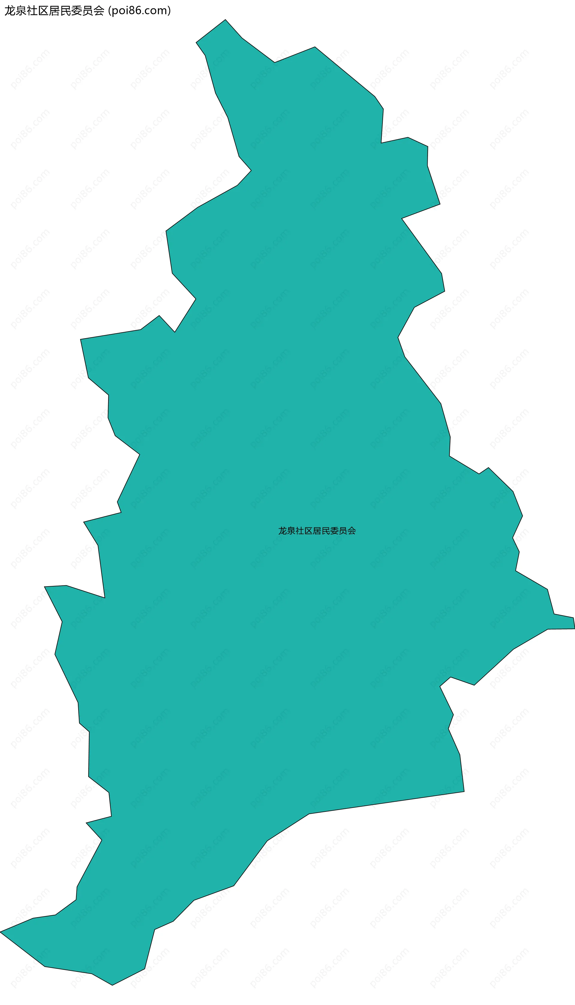龙泉社区居民委员会边界地图