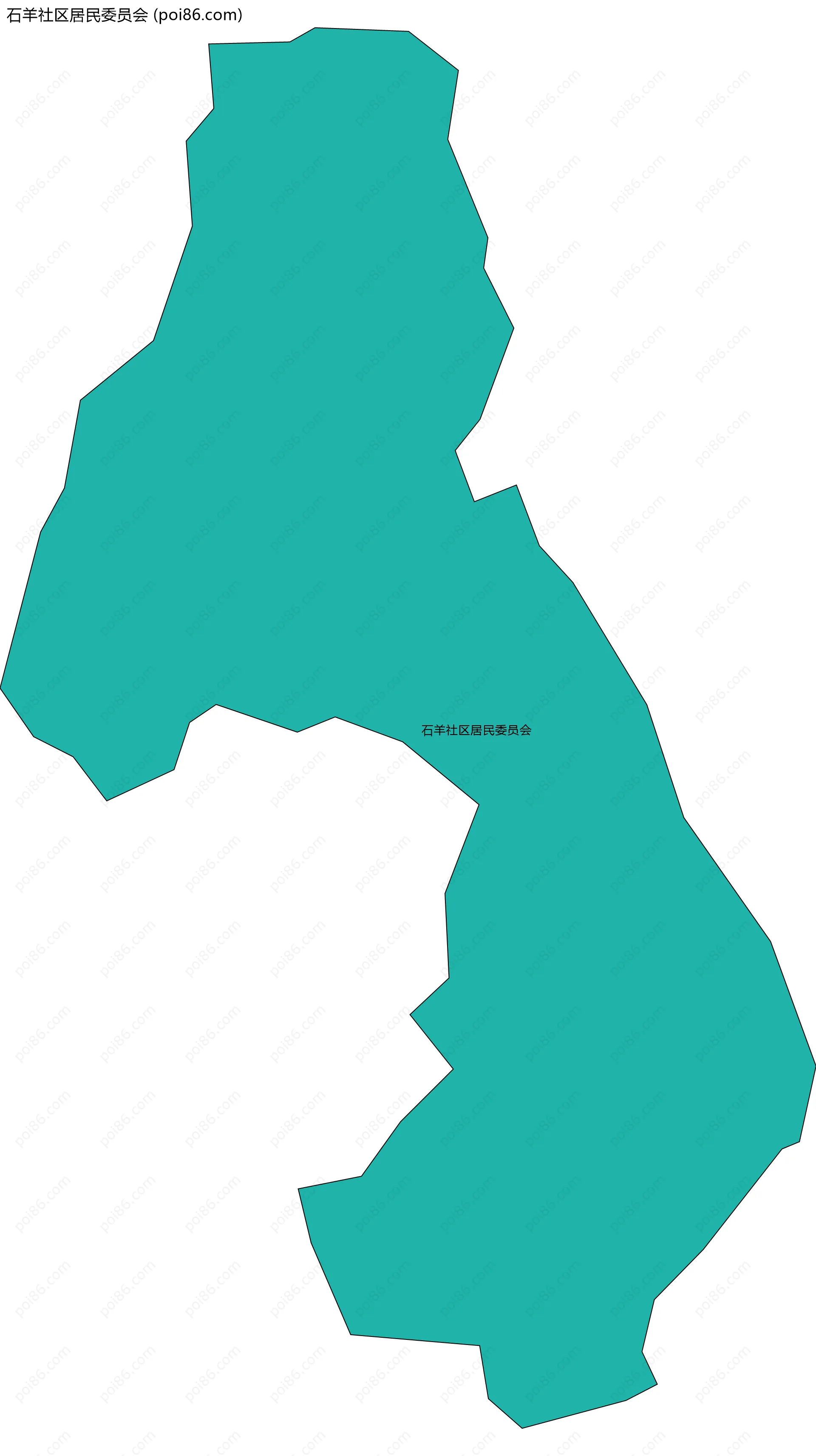 石羊社区居民委员会边界地图