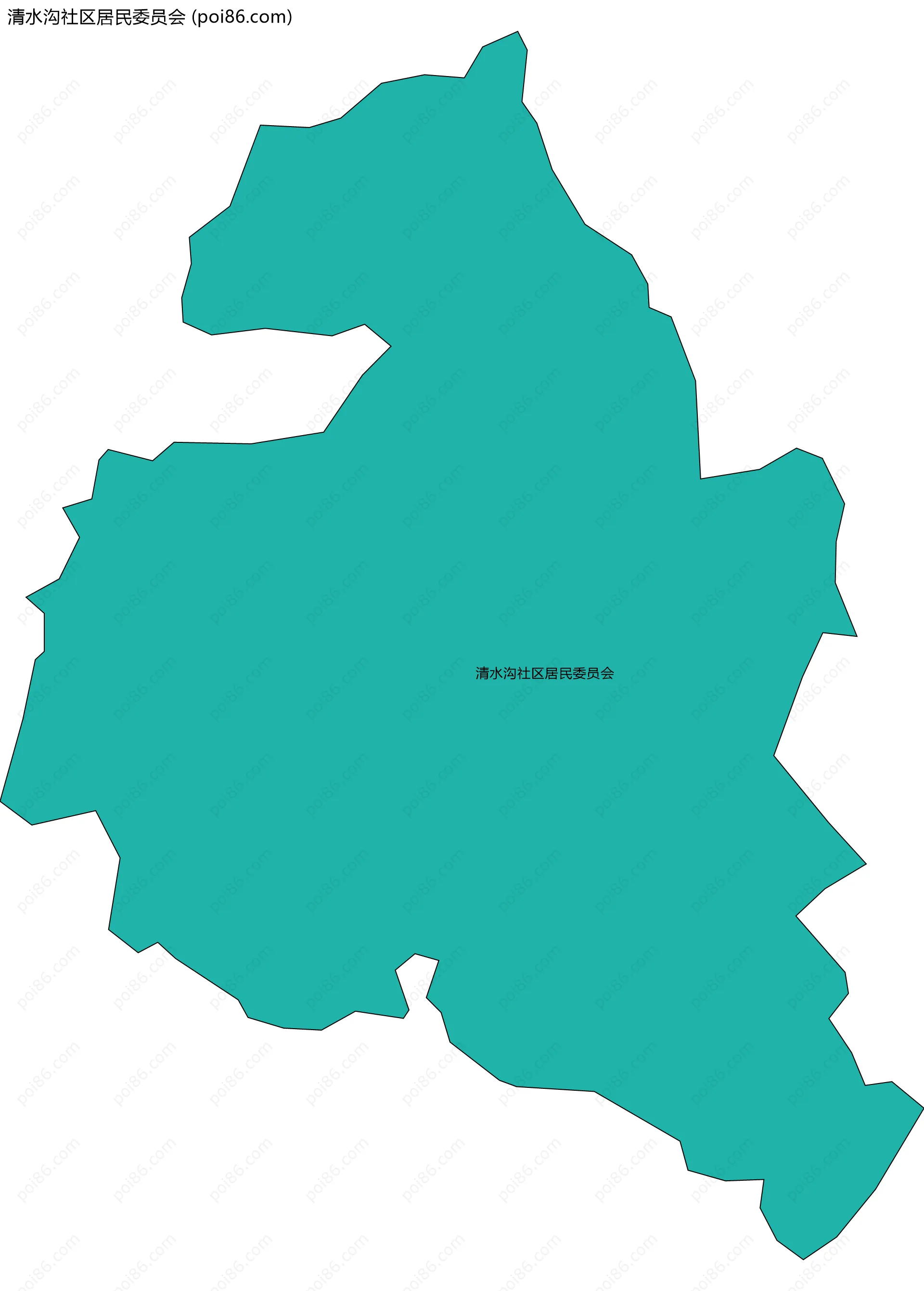 清水沟社区居民委员会边界地图
