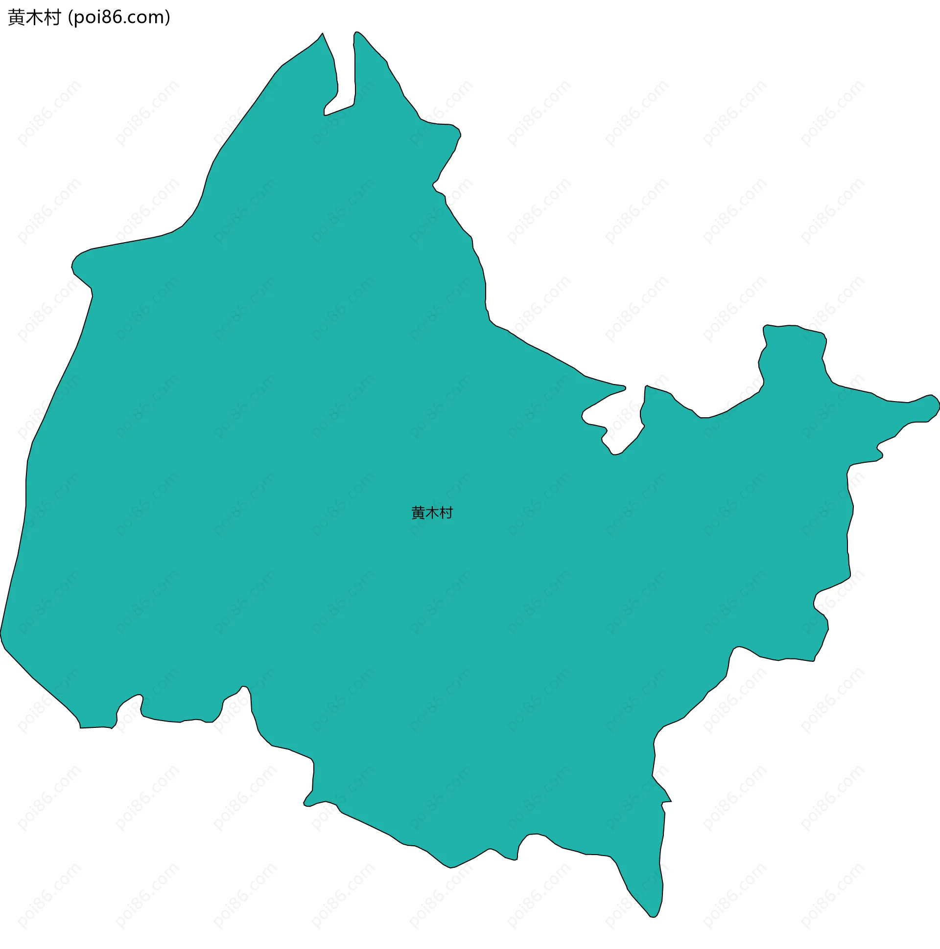 黄木村边界地图