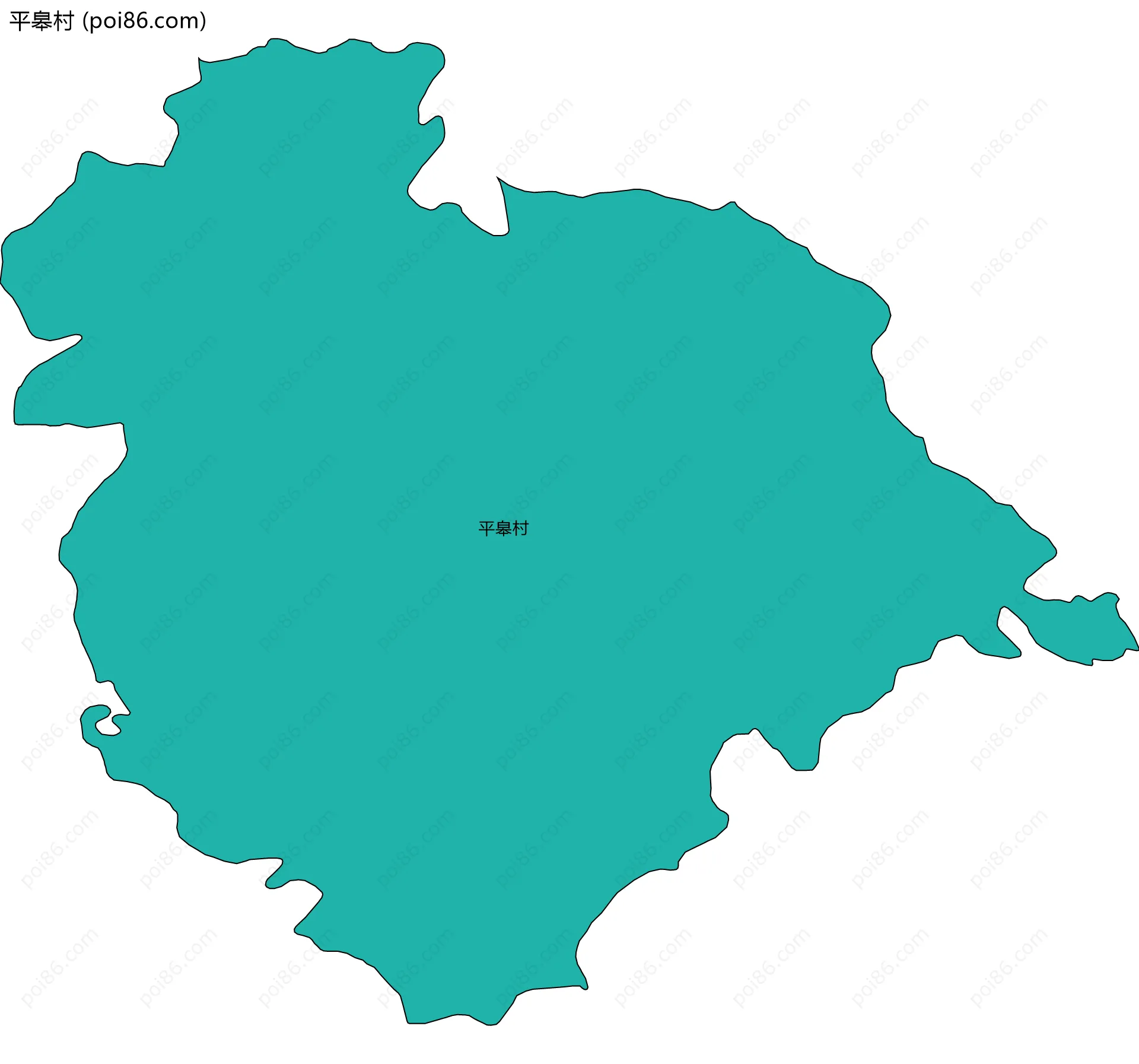 平皋村边界地图