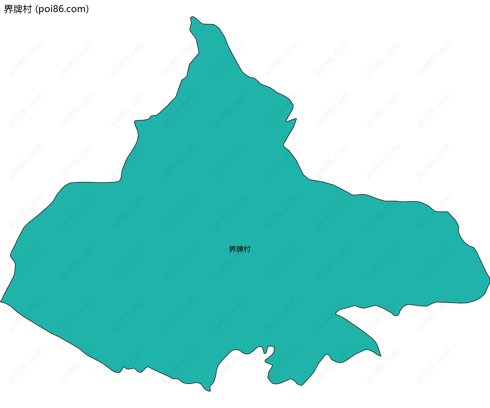 界牌村边界地图