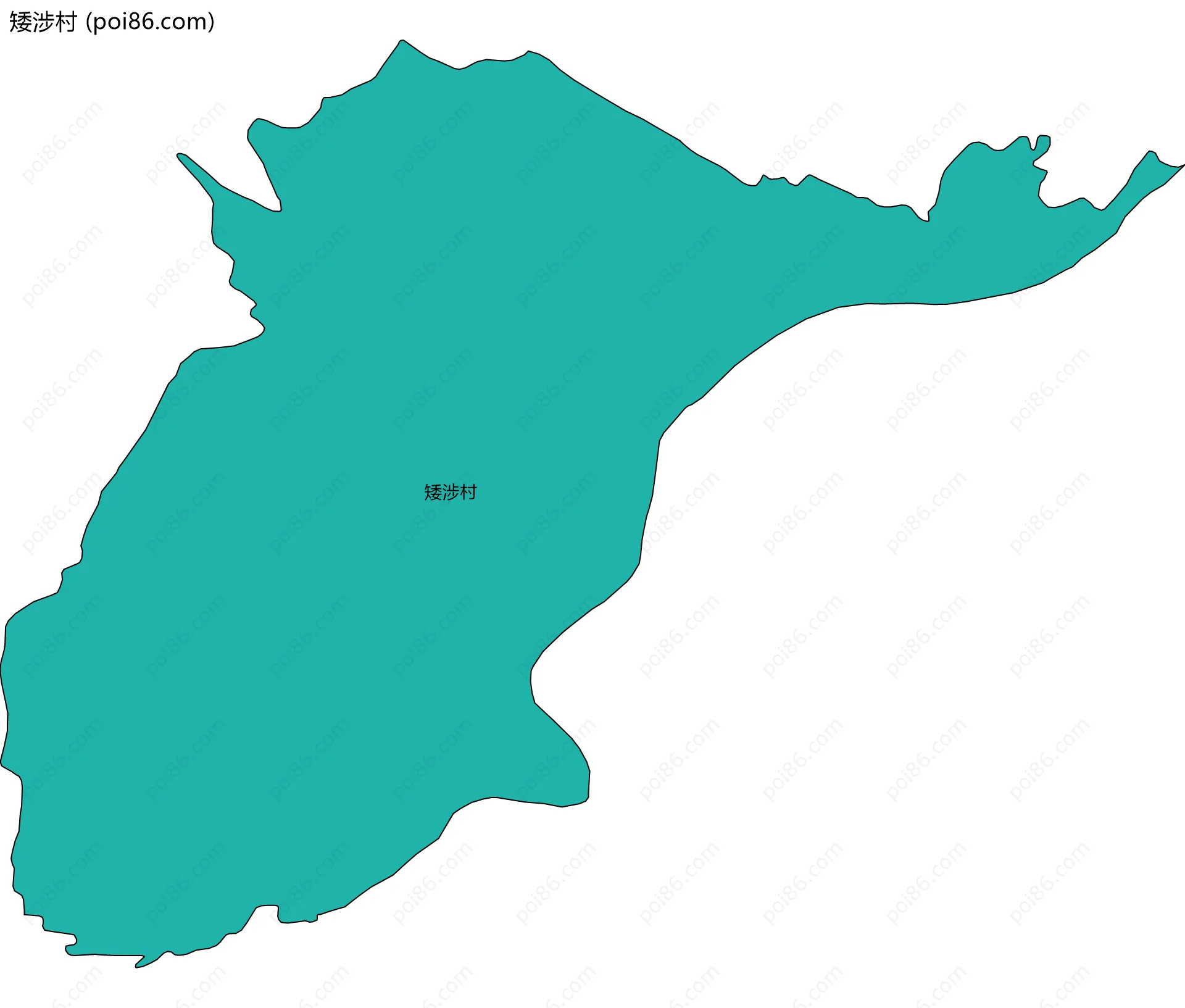 矮涉村边界地图