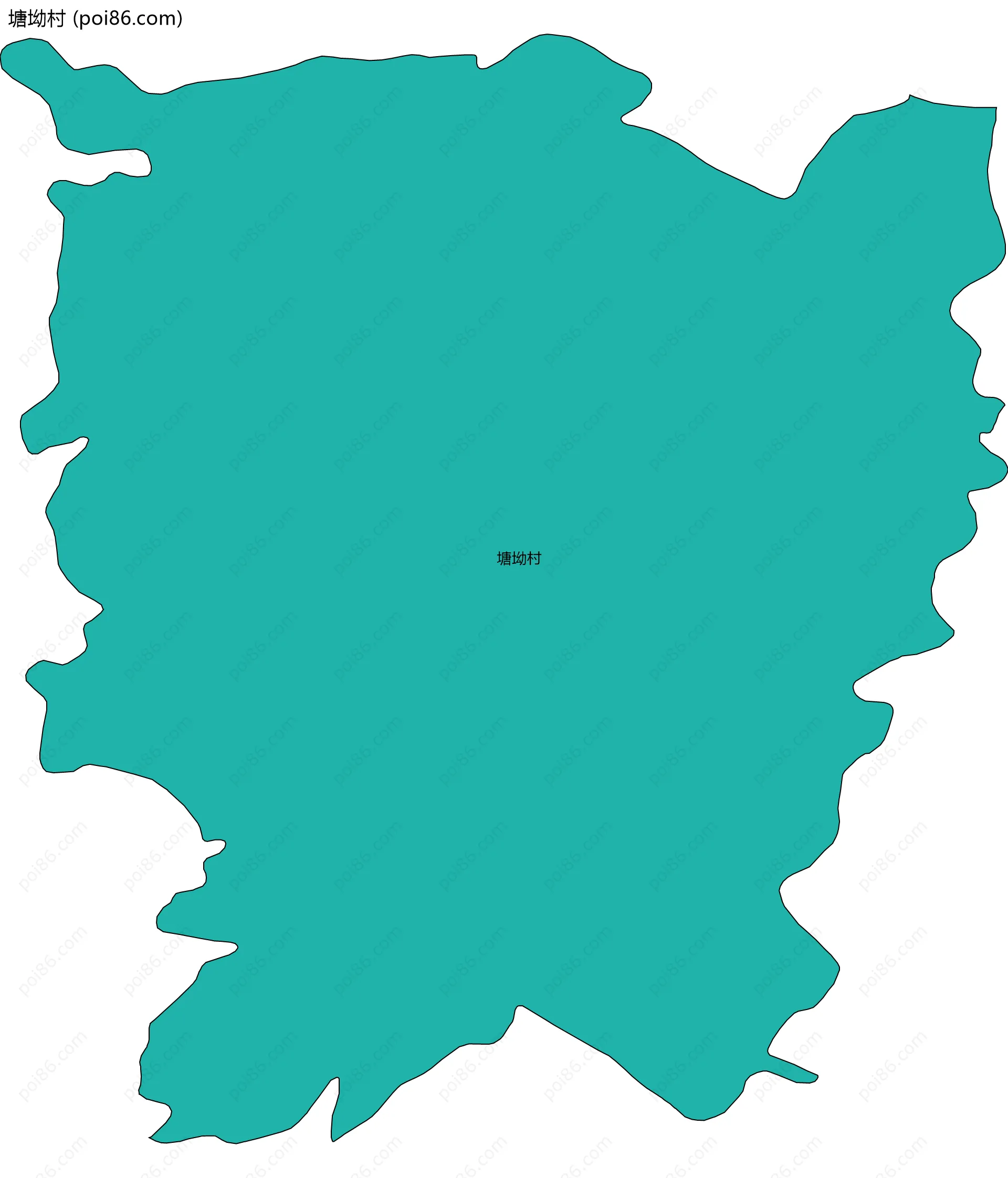 塘坳村边界地图