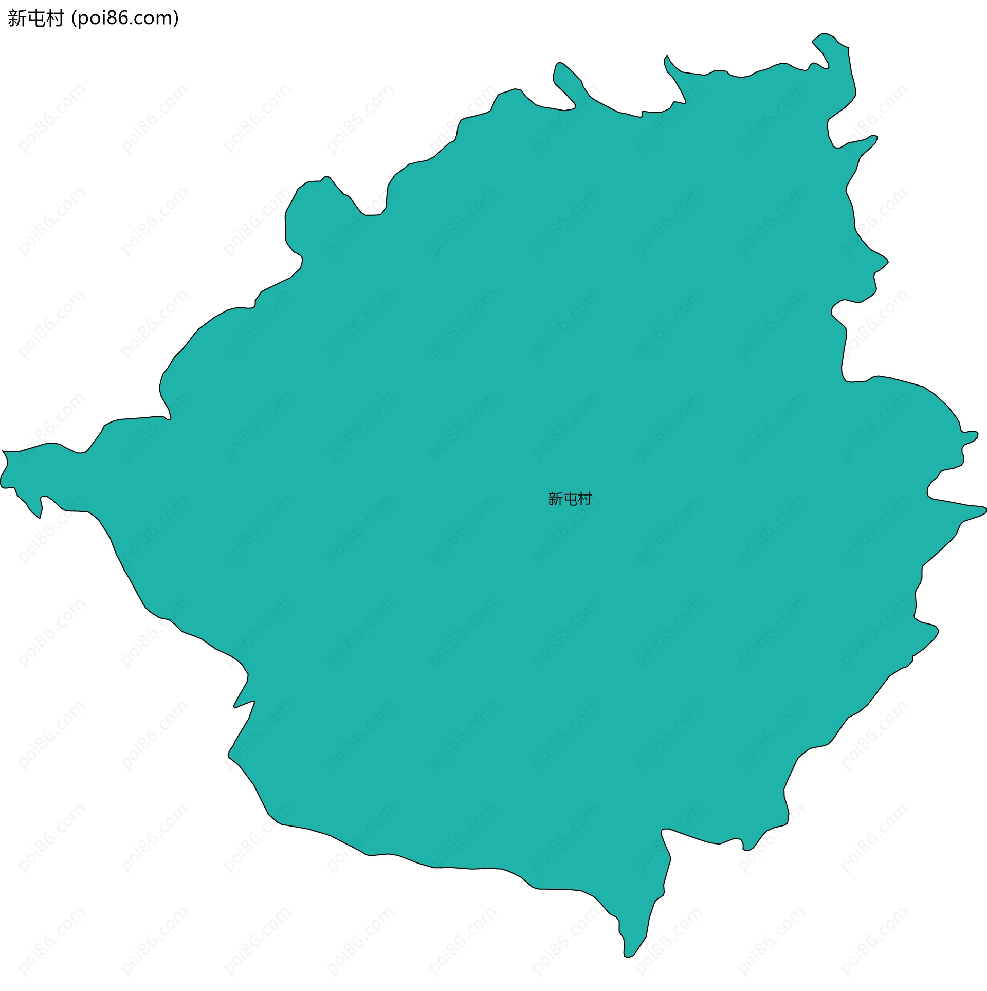 新屯村边界地图