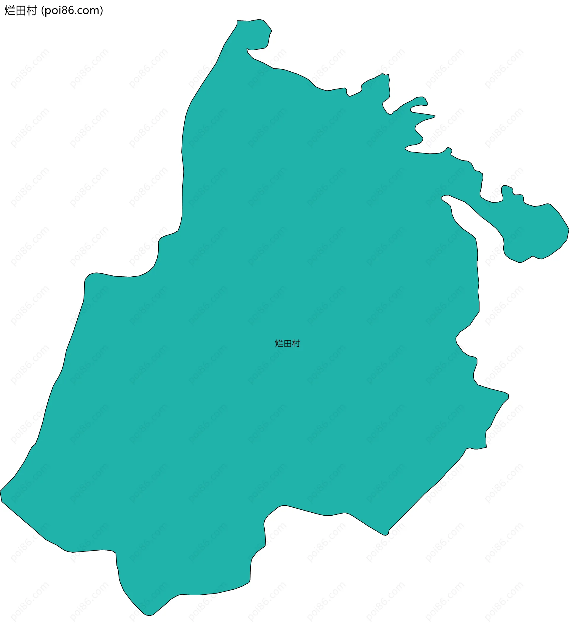 烂田村边界地图