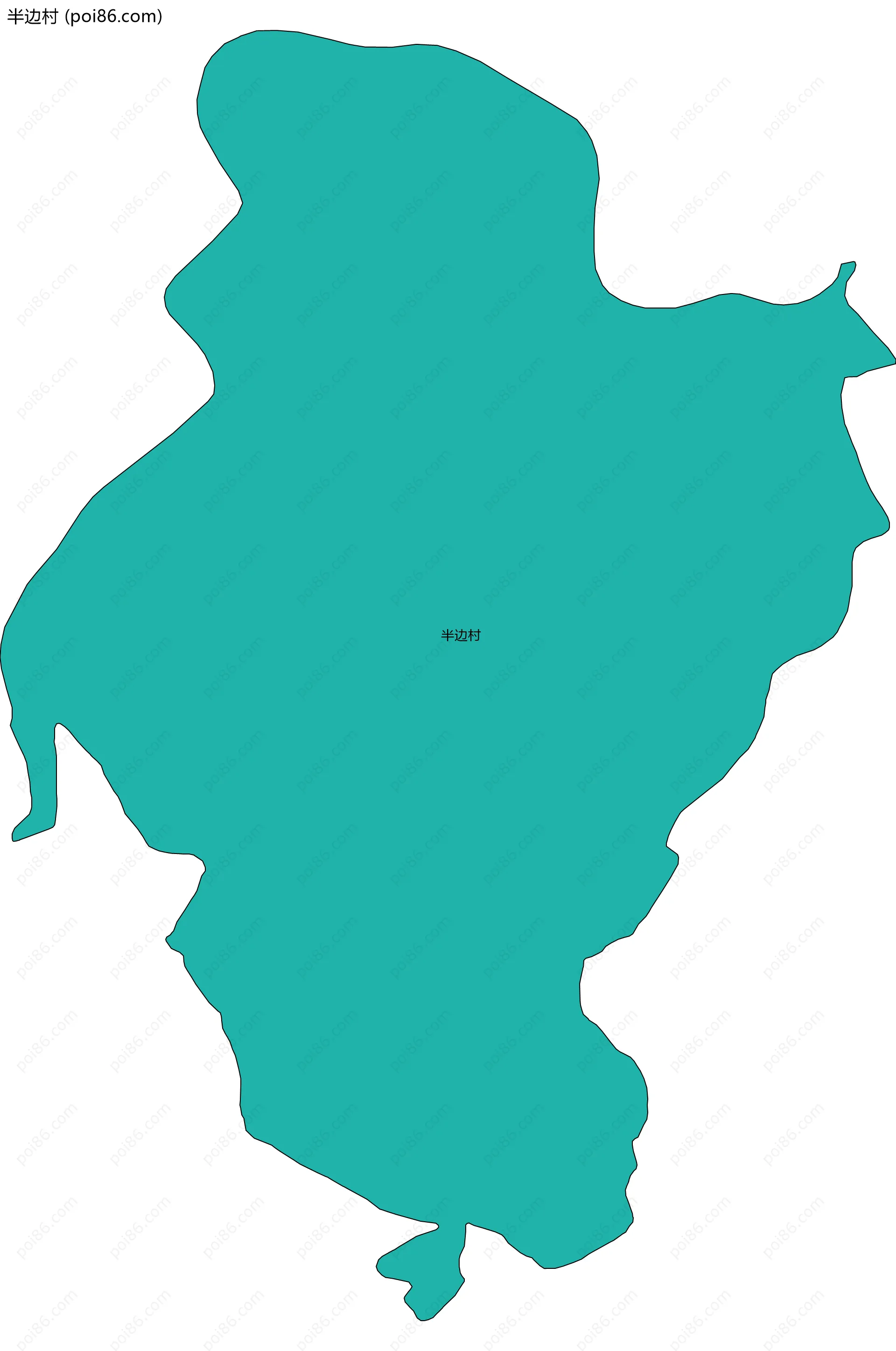 半边村边界地图