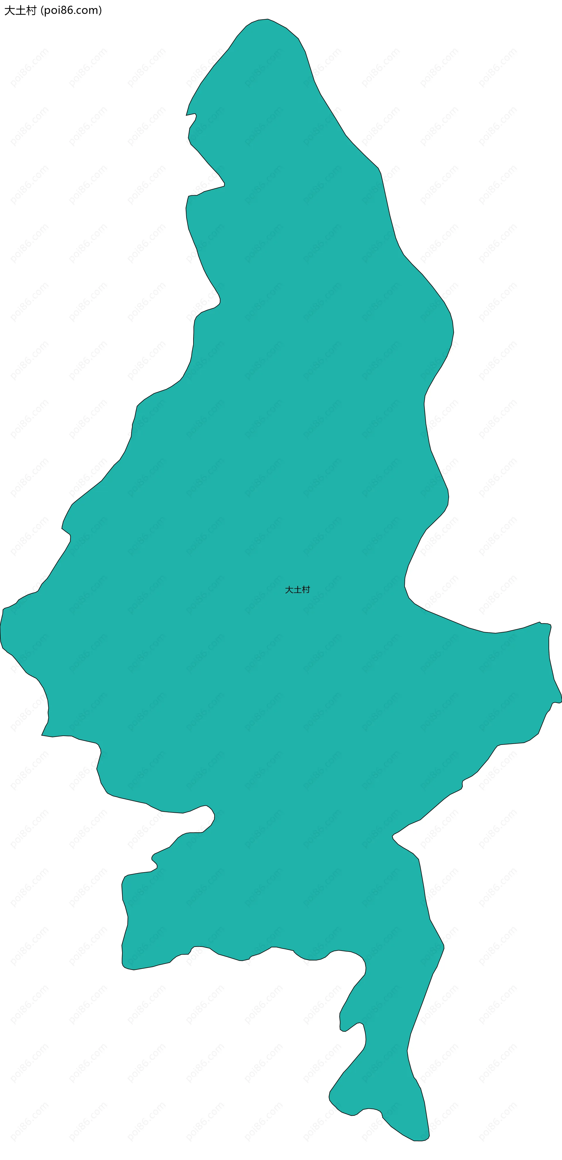 大土村边界地图