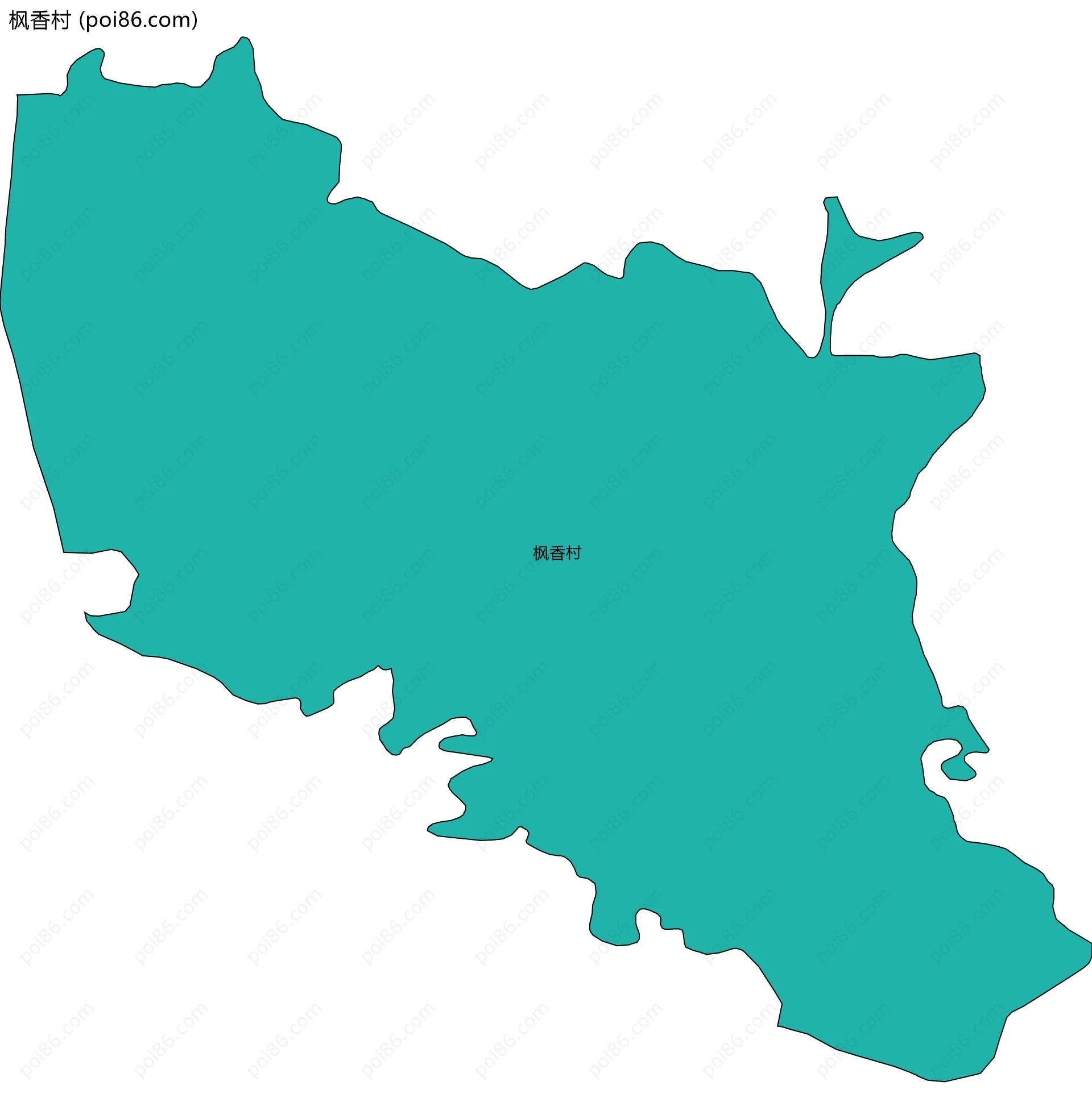 枫香村边界地图