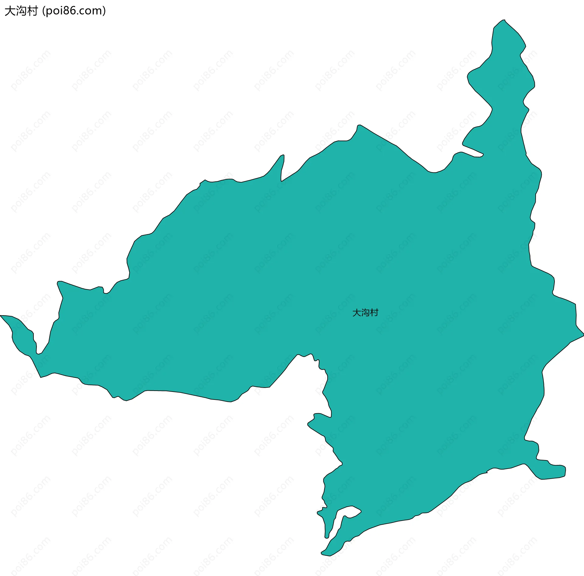 大沟村边界地图