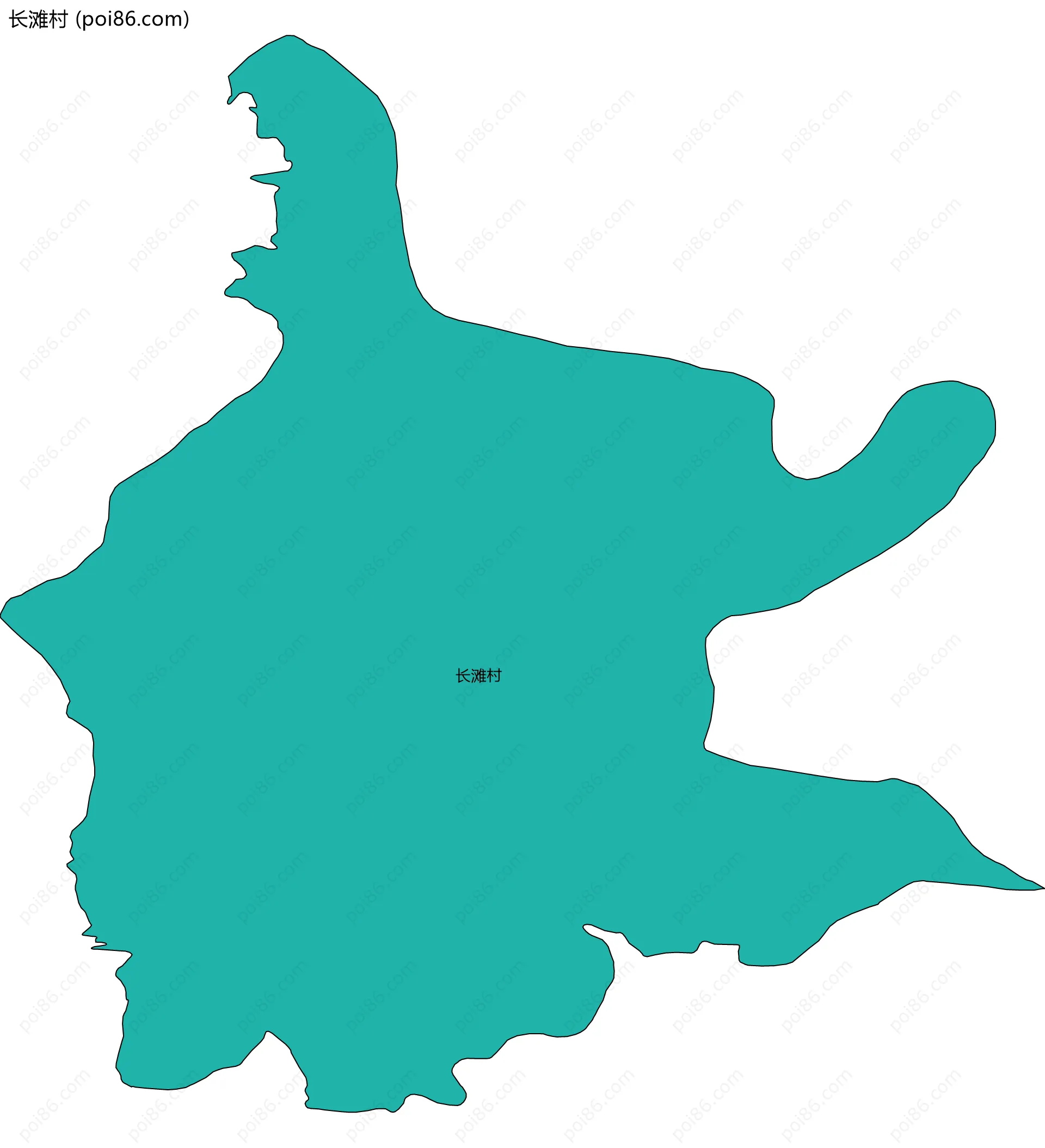 长滩村边界地图