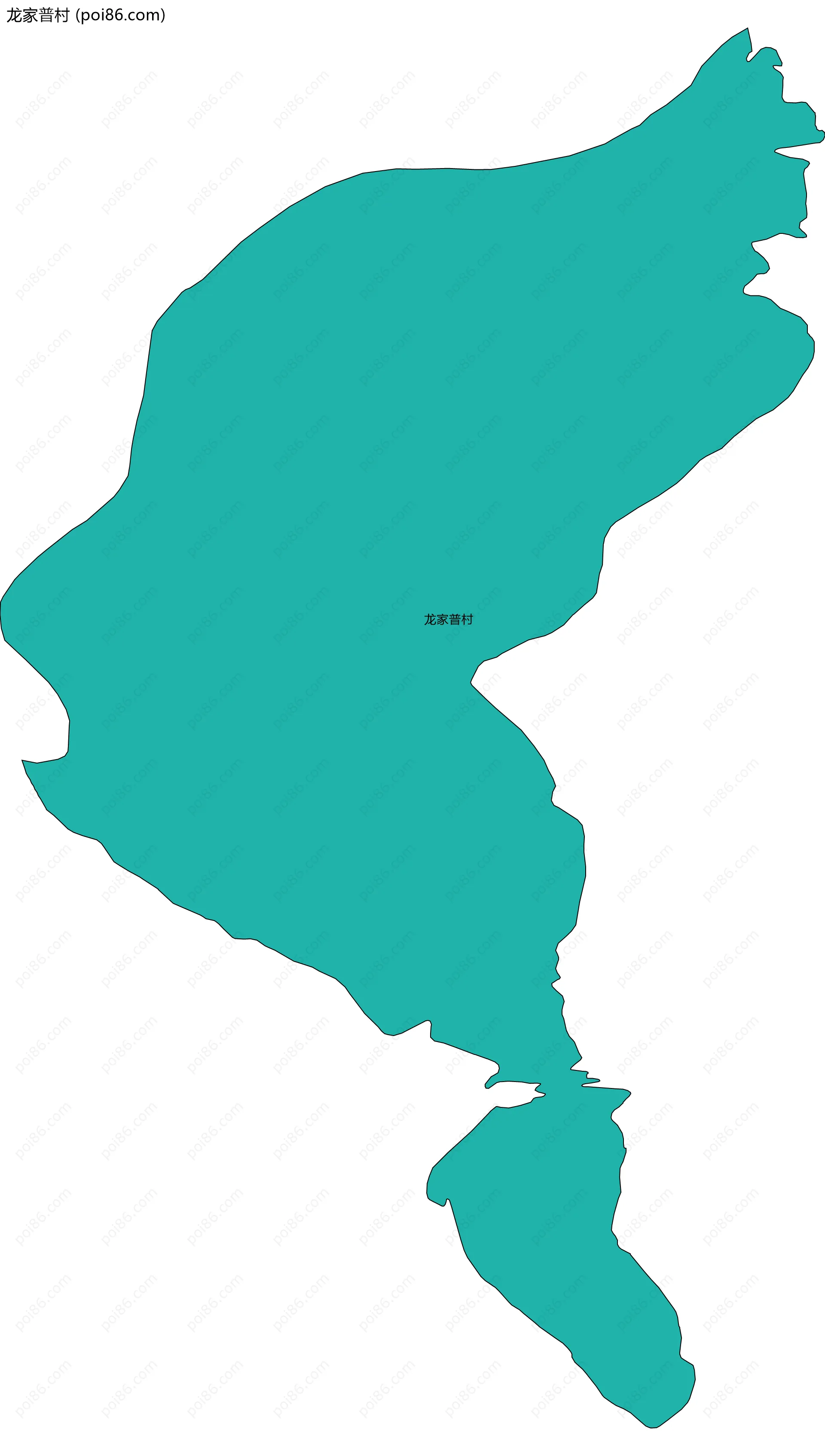 龙家普村边界地图