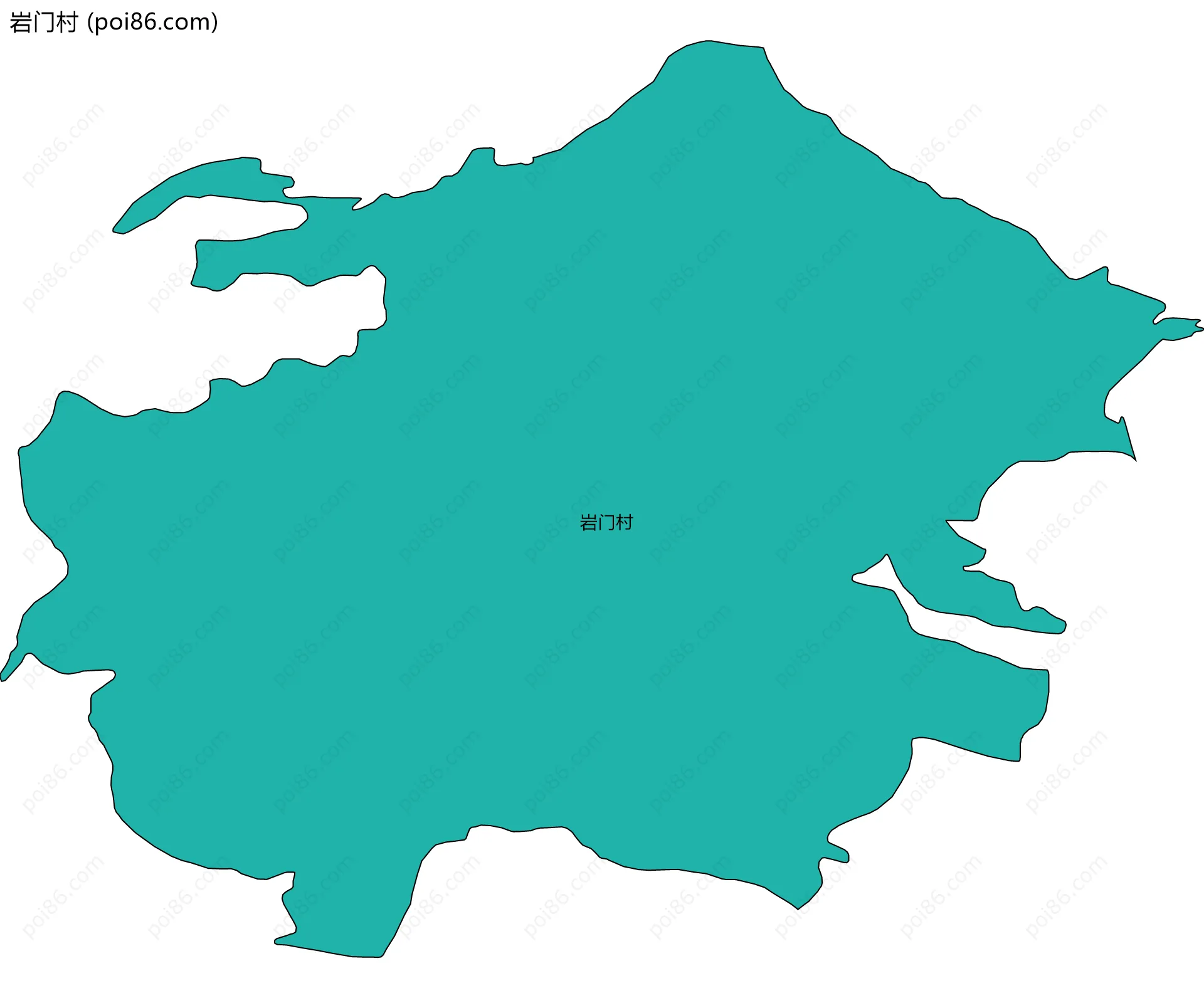 岩门村边界地图