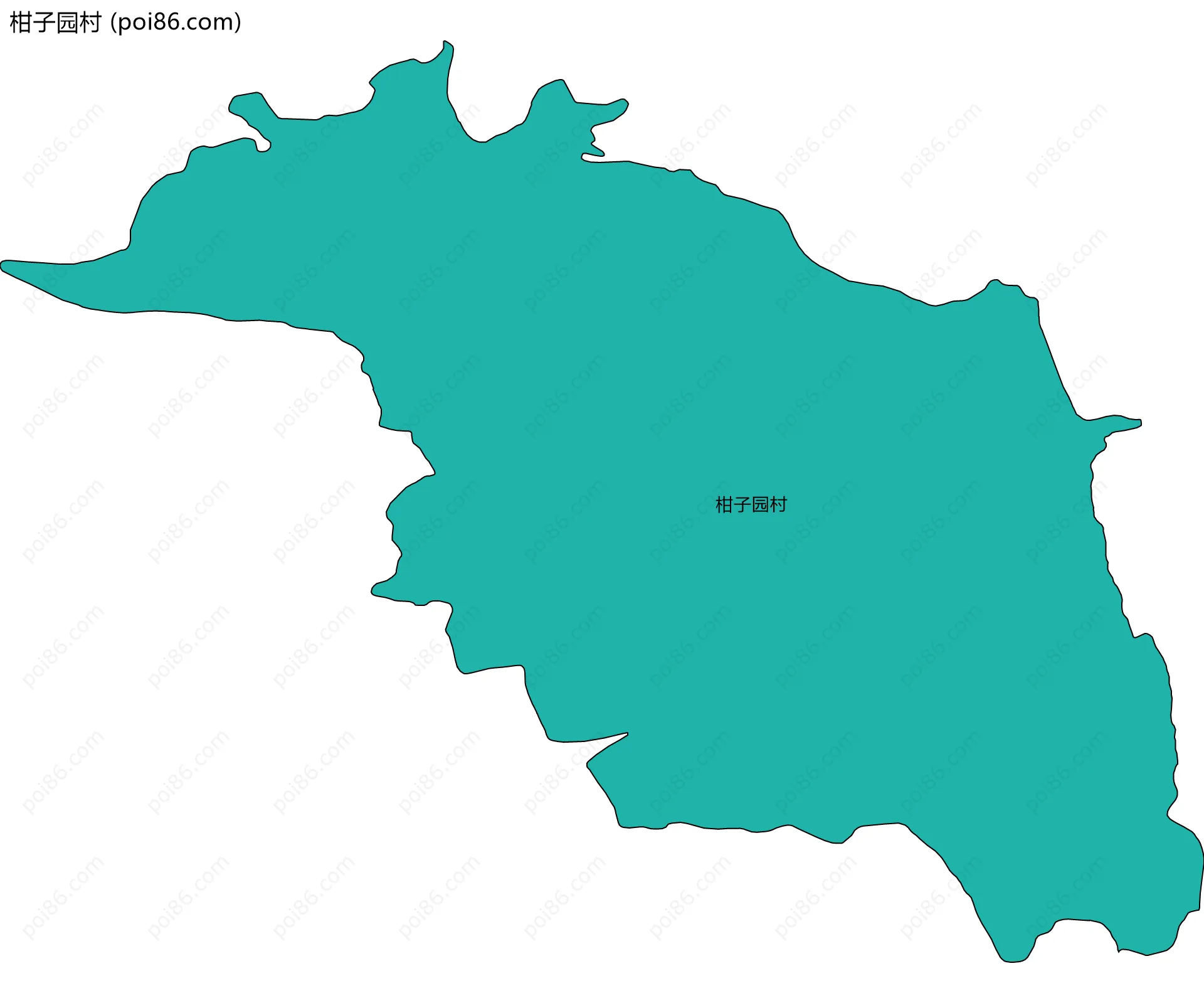 柑子园村边界地图