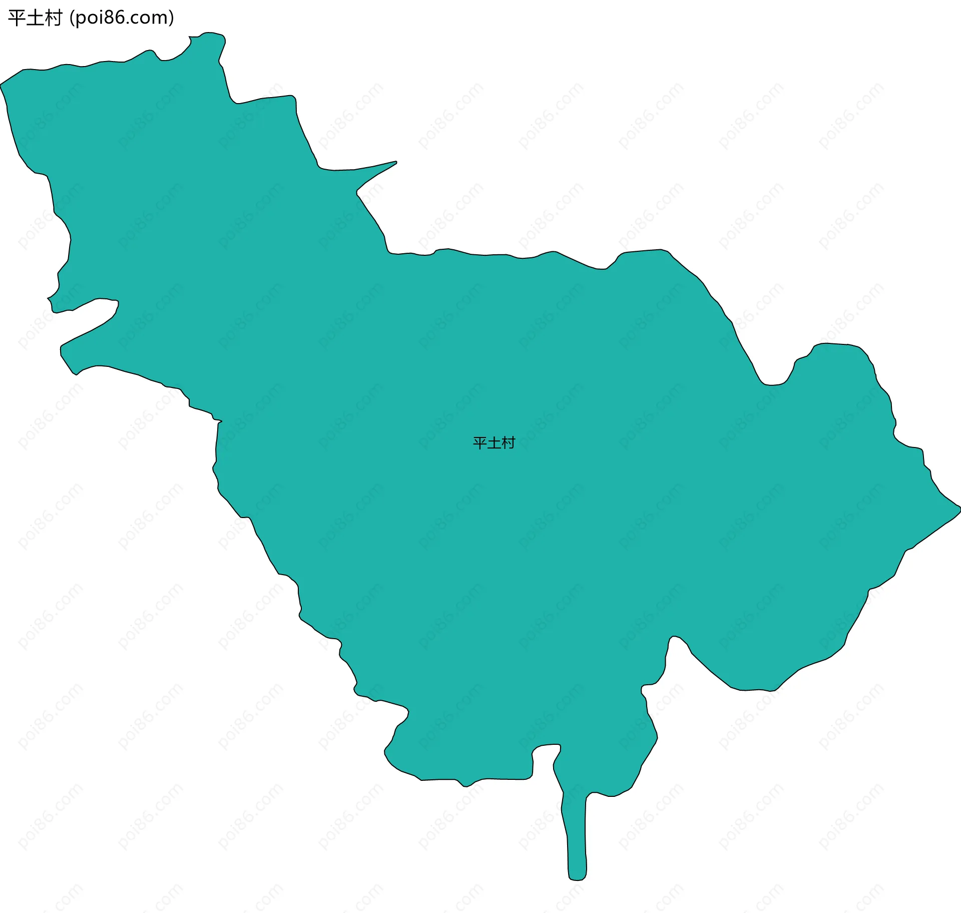 平土村边界地图