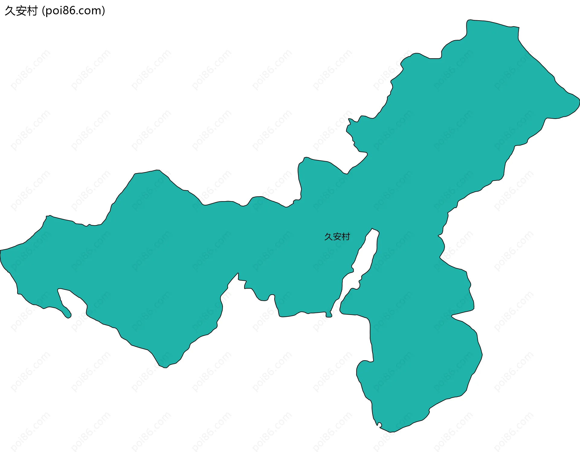 久安村边界地图