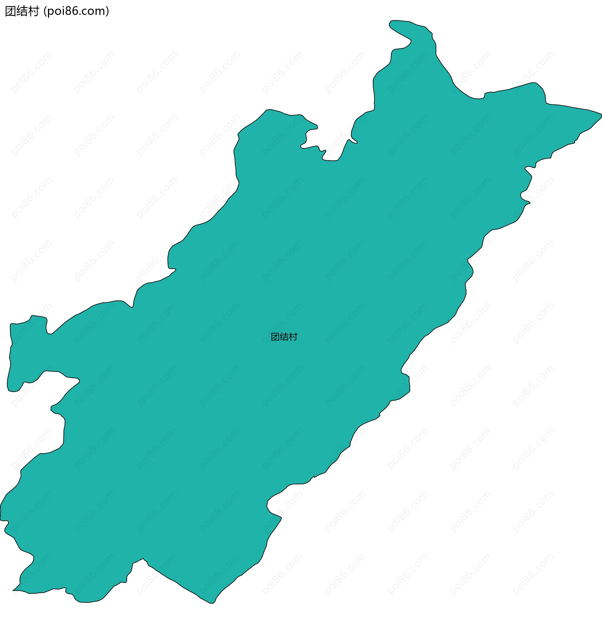 团结村边界地图