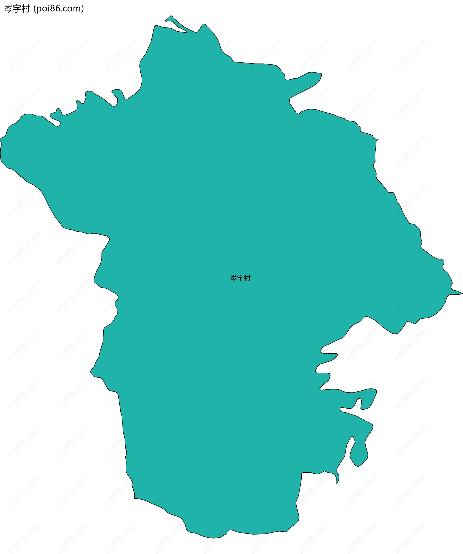 岑字村边界地图