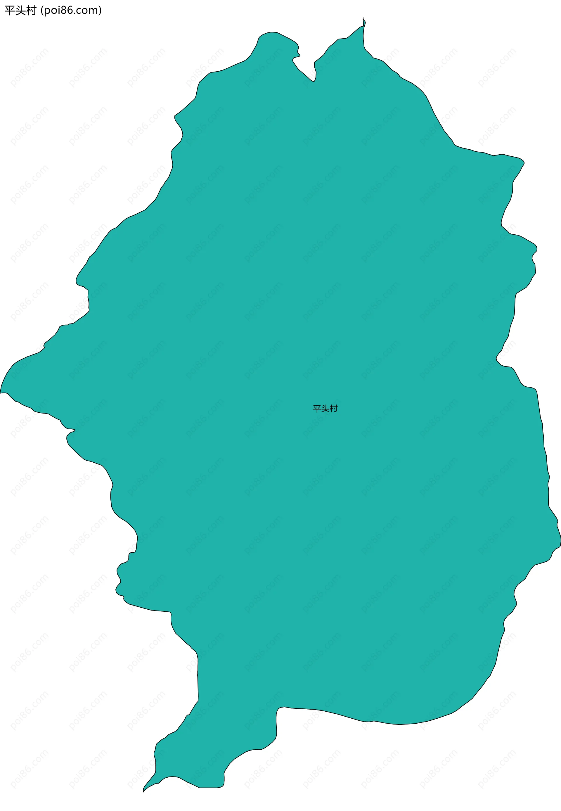平头村边界地图