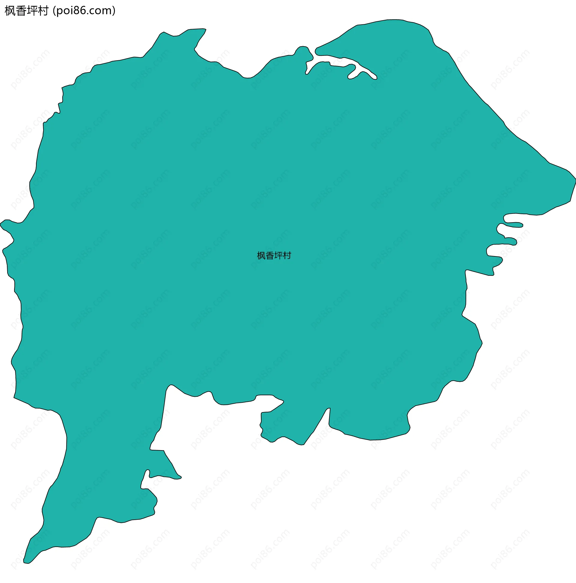 枫香坪村边界地图