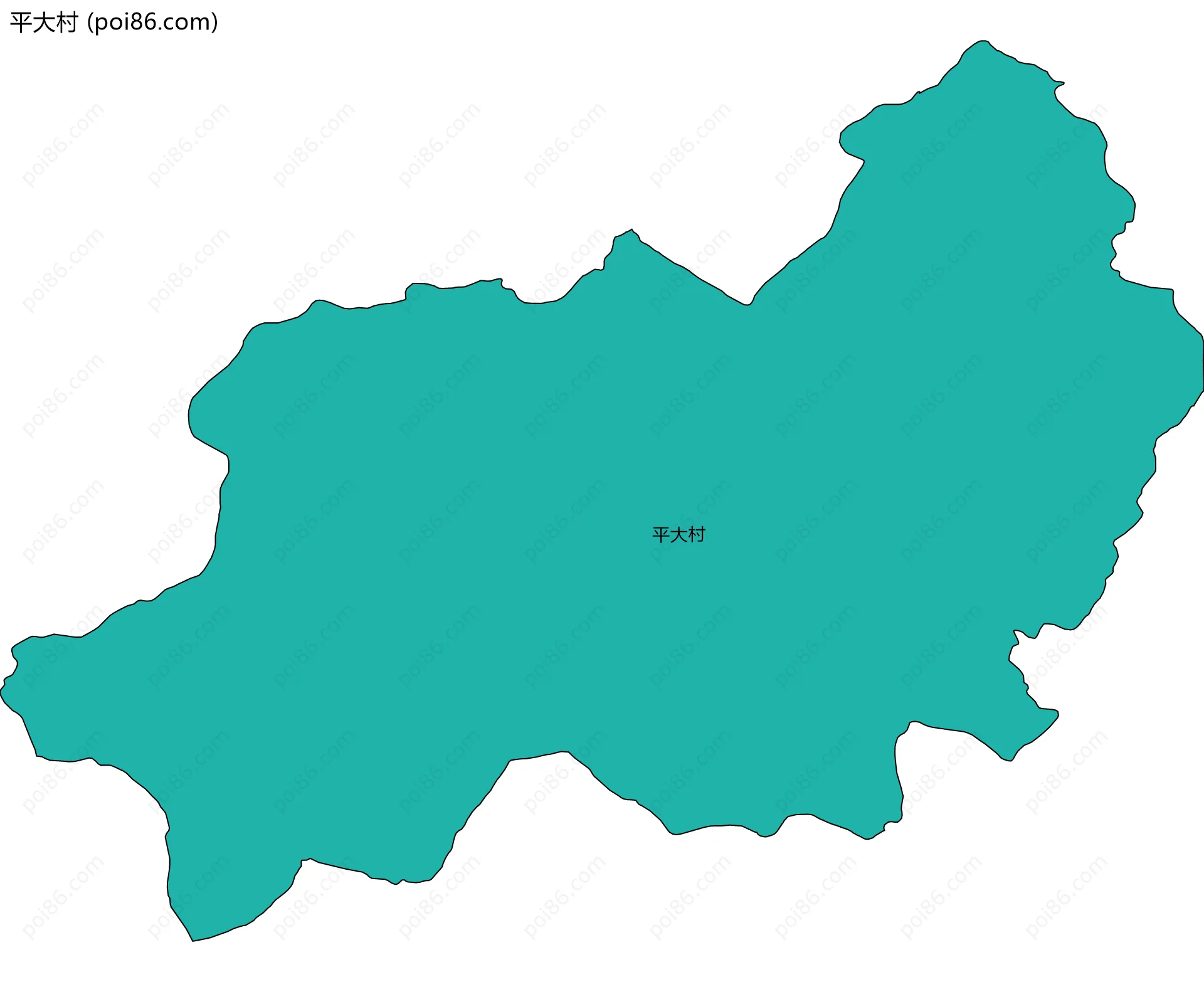 平大村边界地图