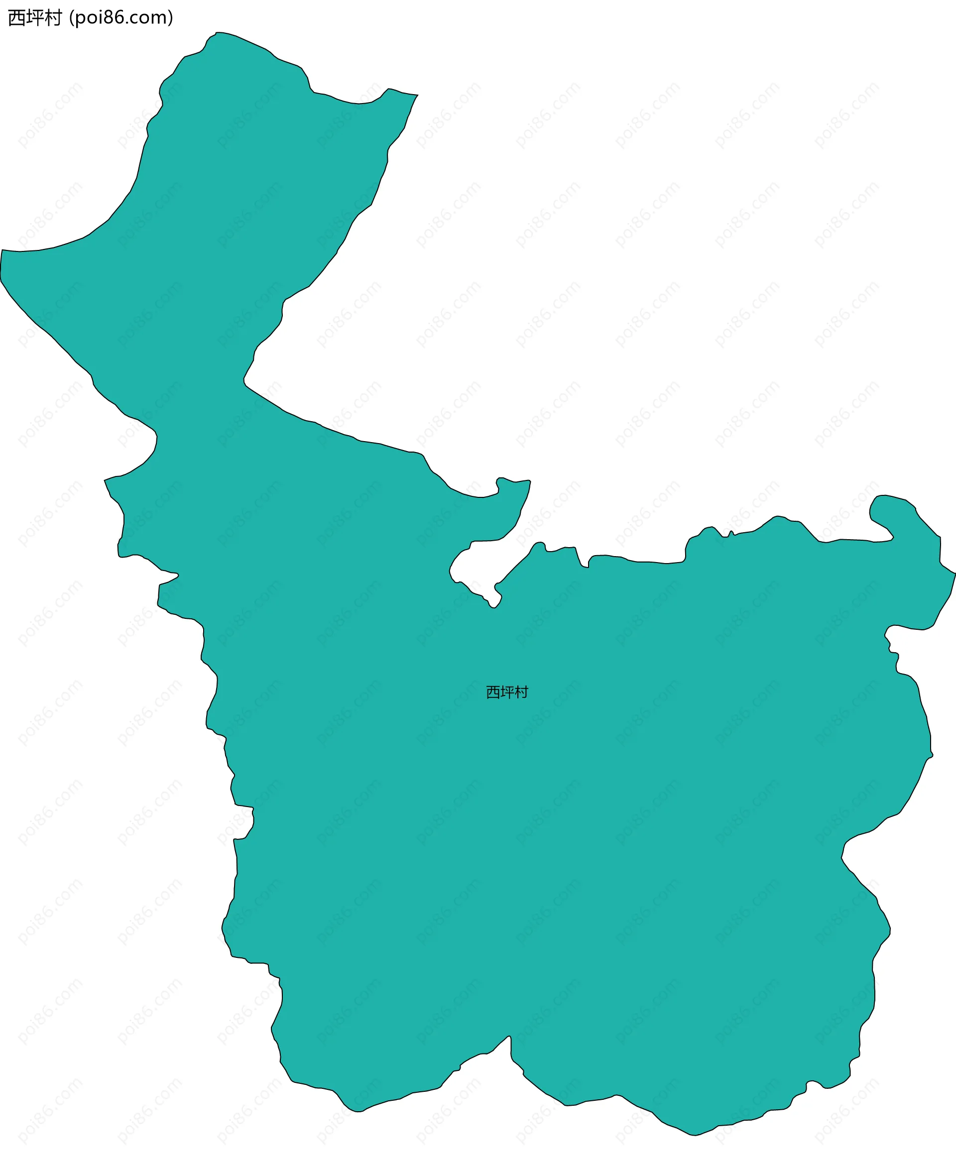 西坪村边界地图