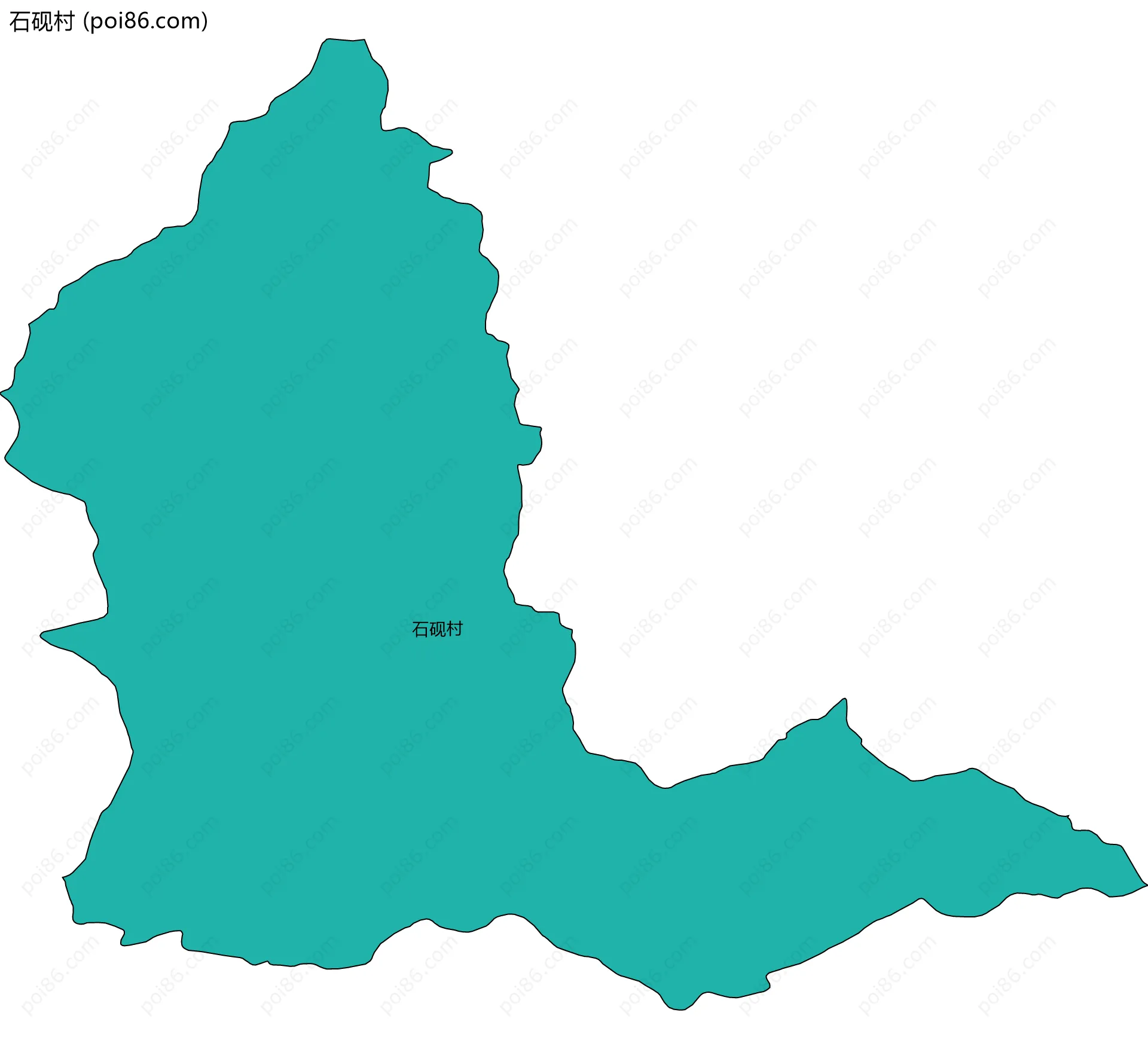 石砚村边界地图