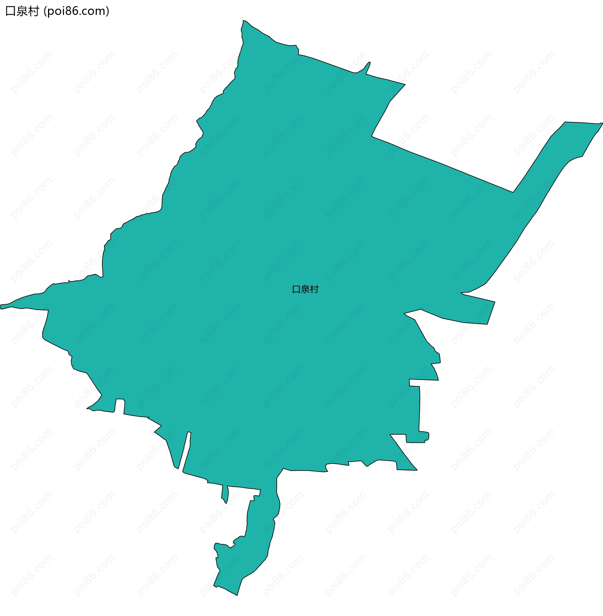 口泉村边界地图