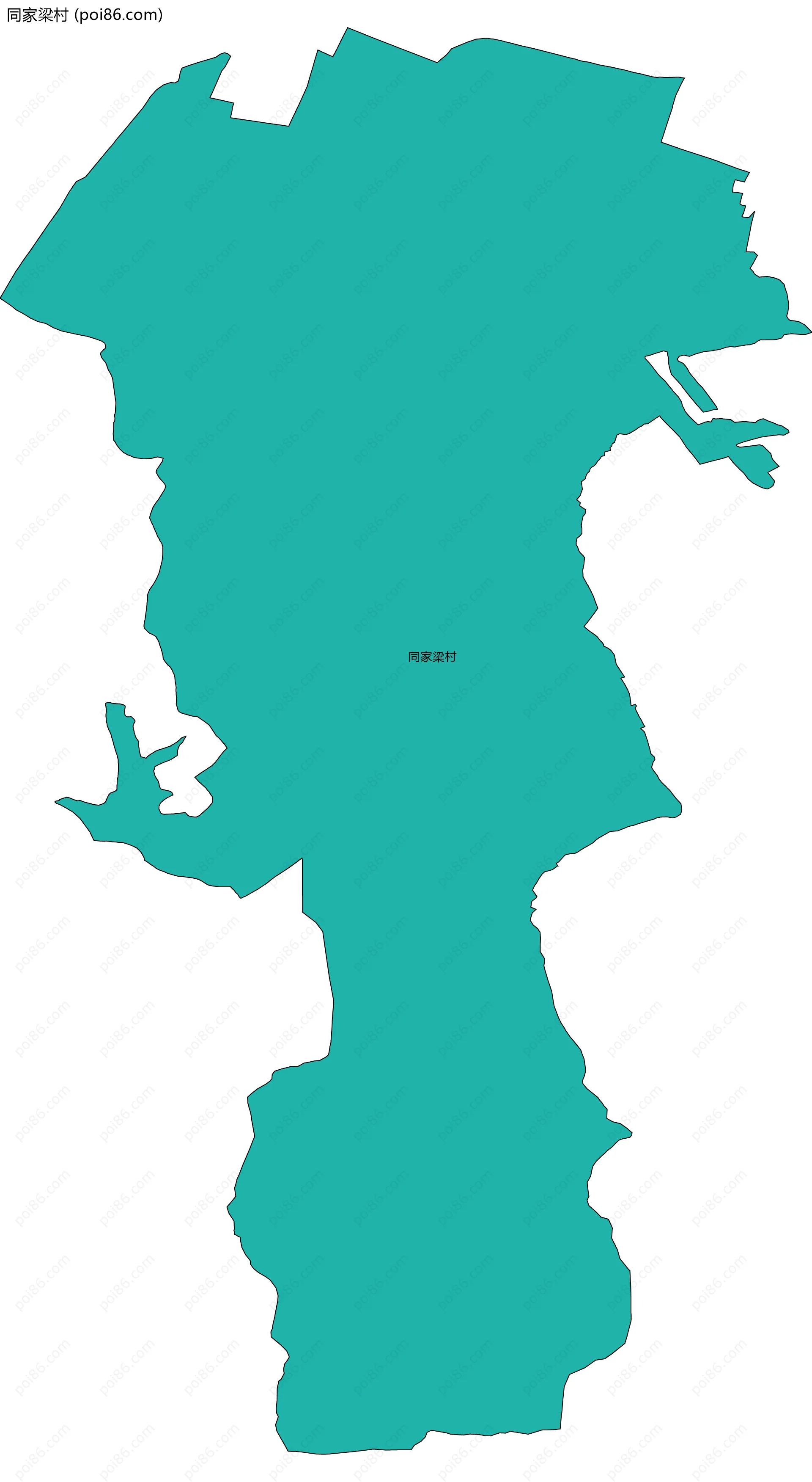 同家梁村边界地图