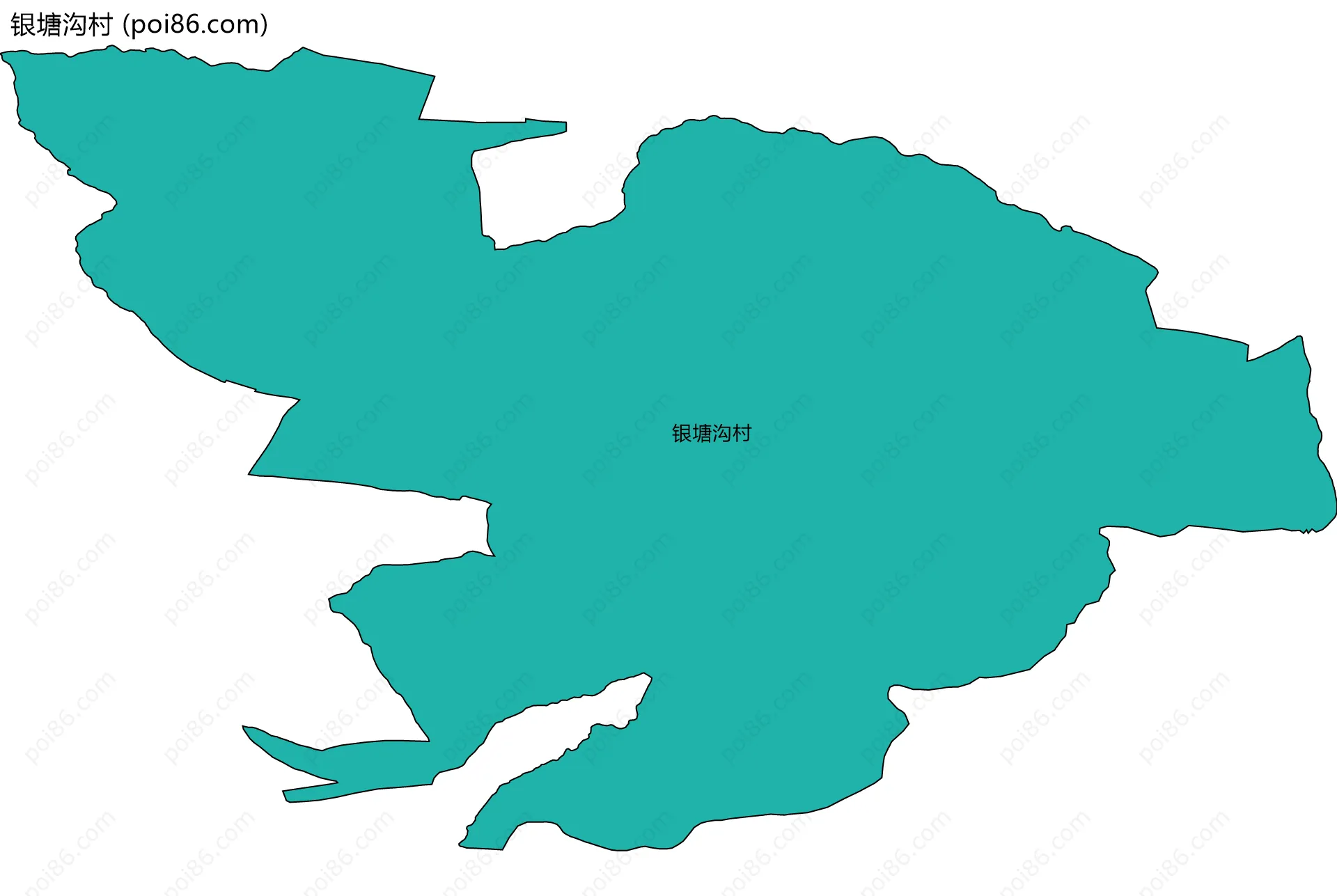 银塘沟村边界地图