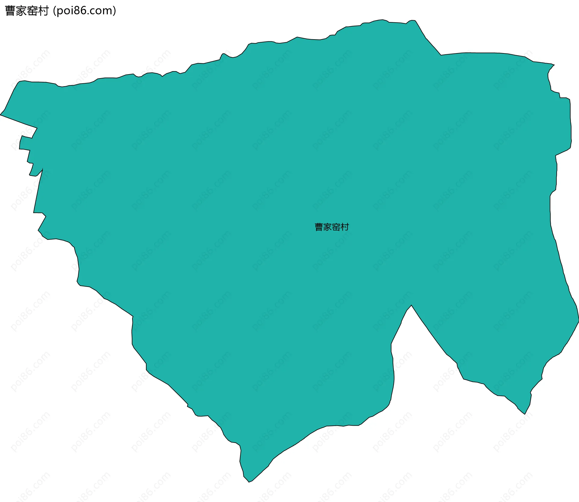 曹家窑村边界地图