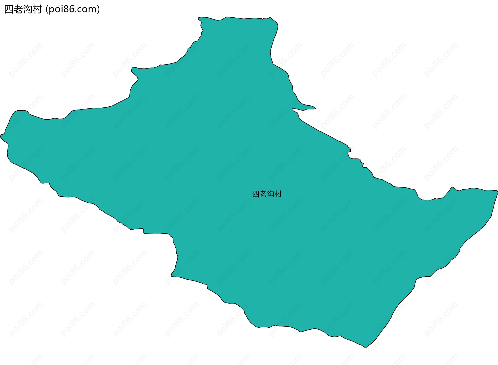 四老沟村边界地图