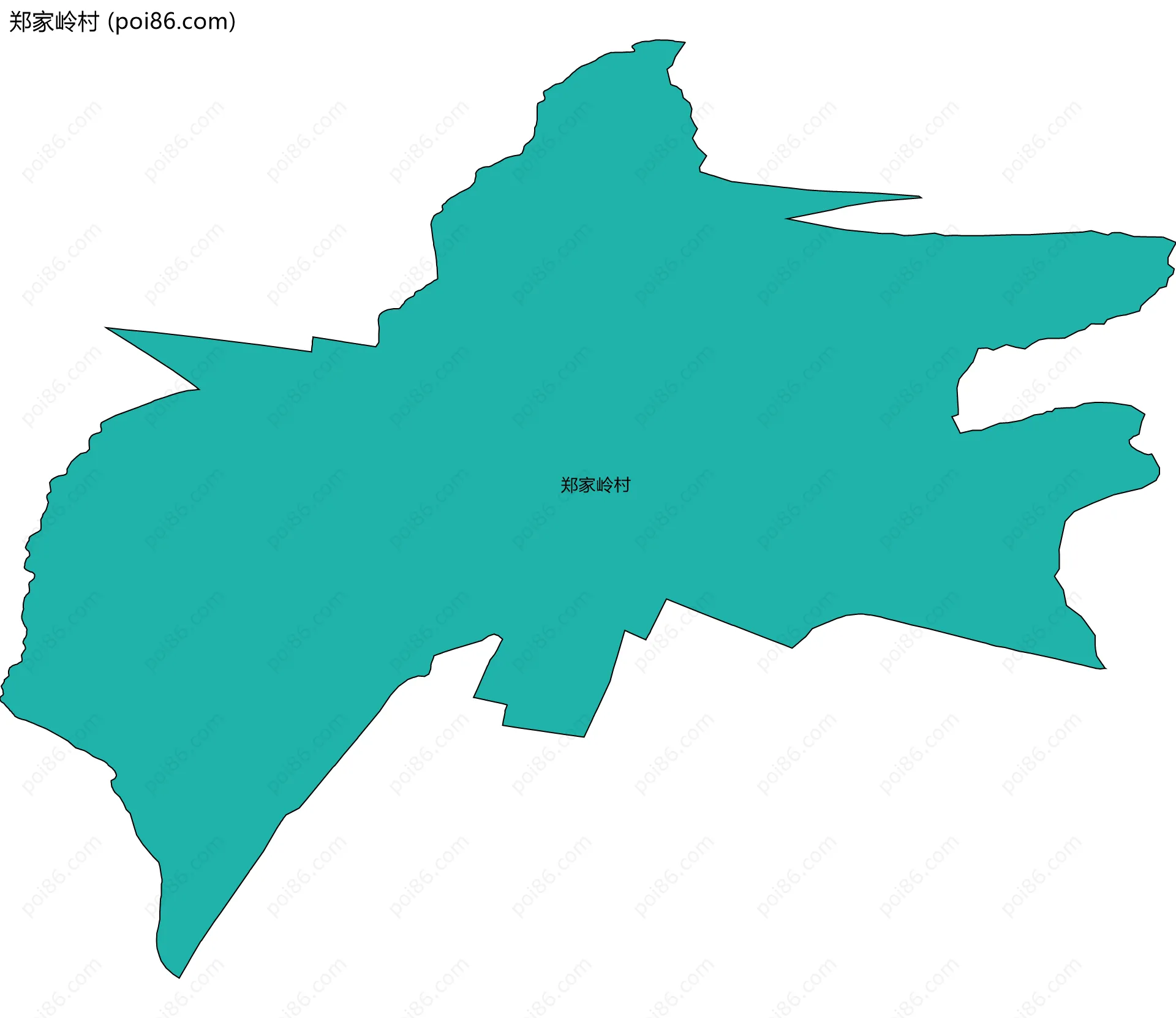 郑家岭村边界地图