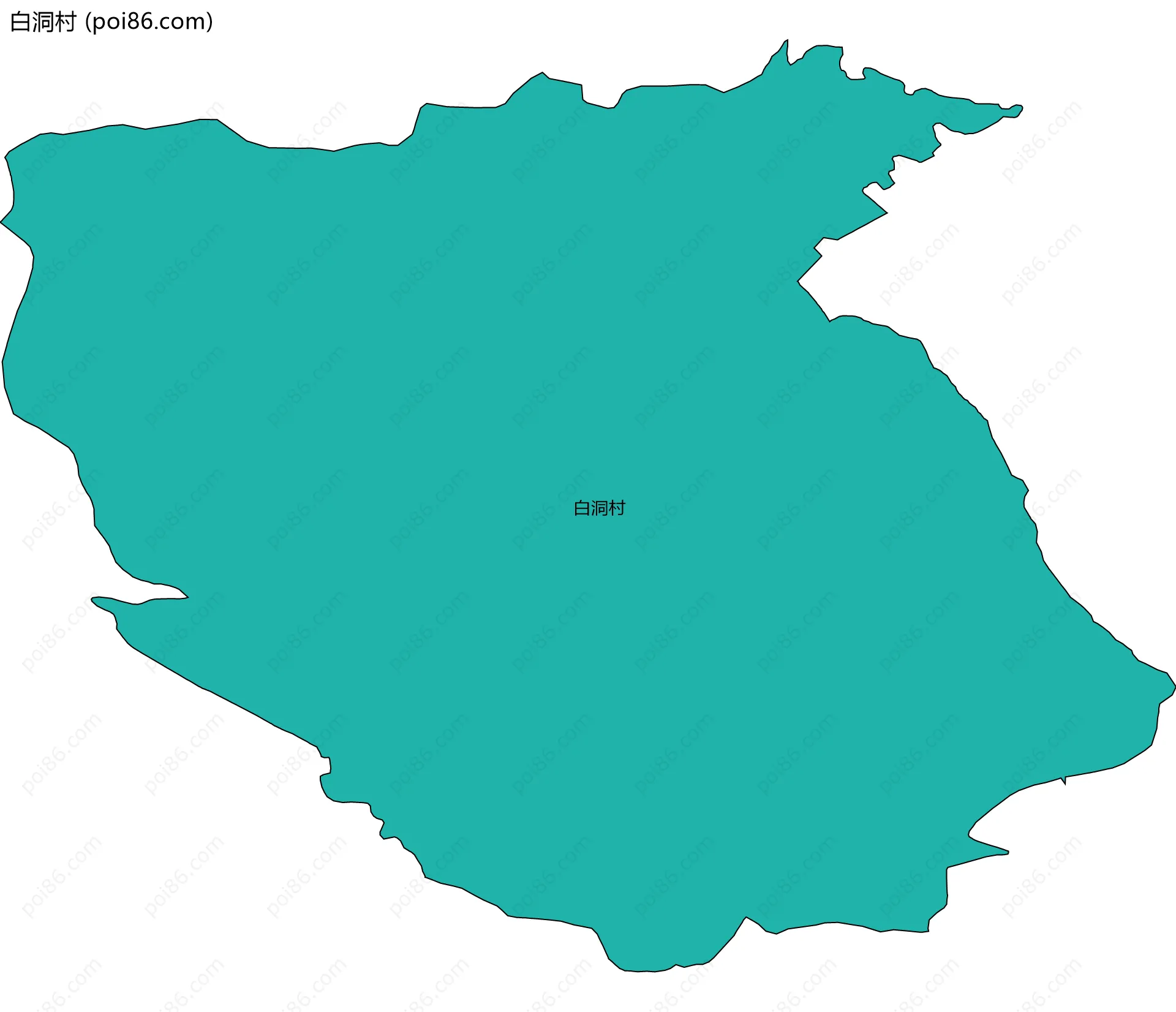 白洞村边界地图
