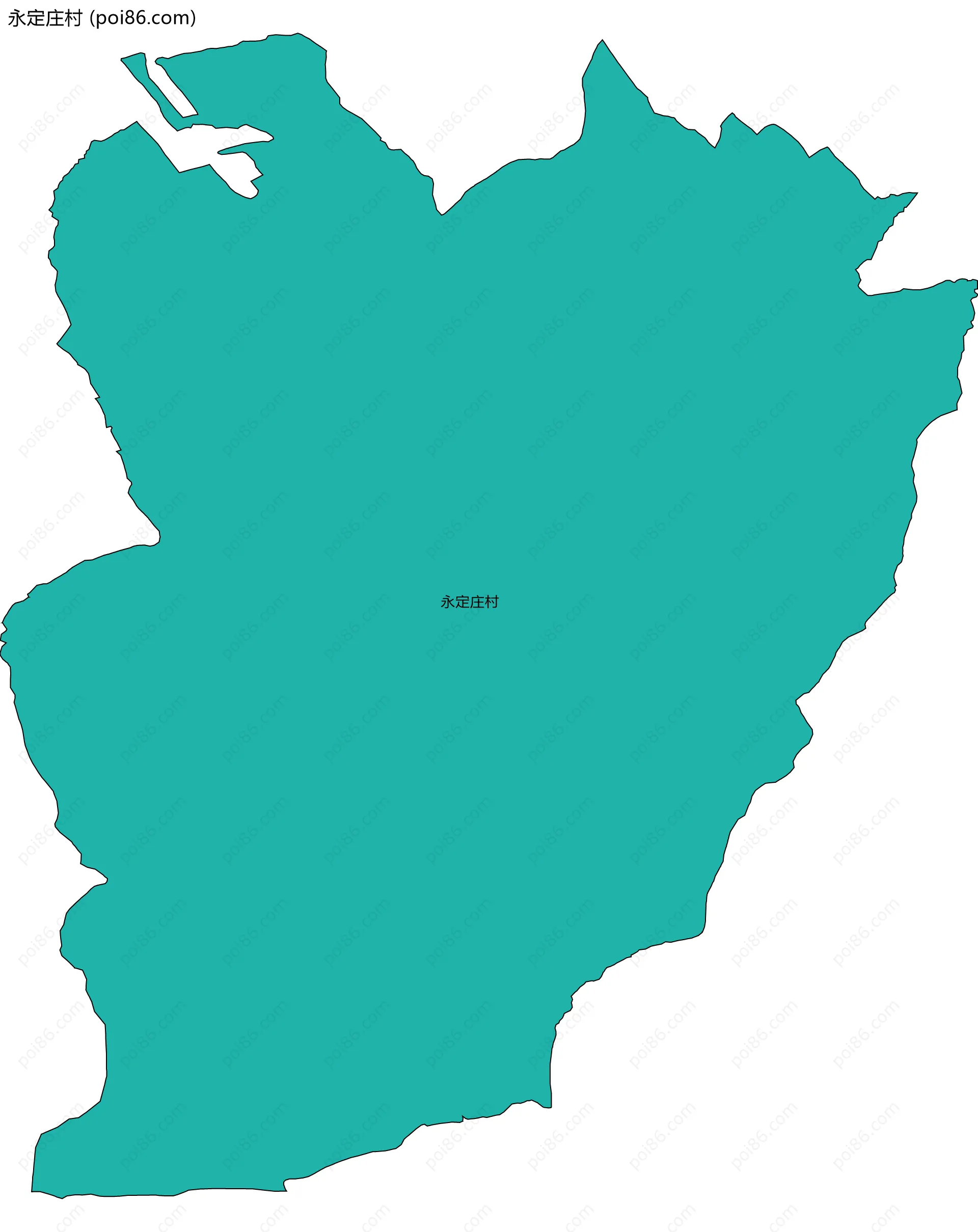 永定庄村边界地图