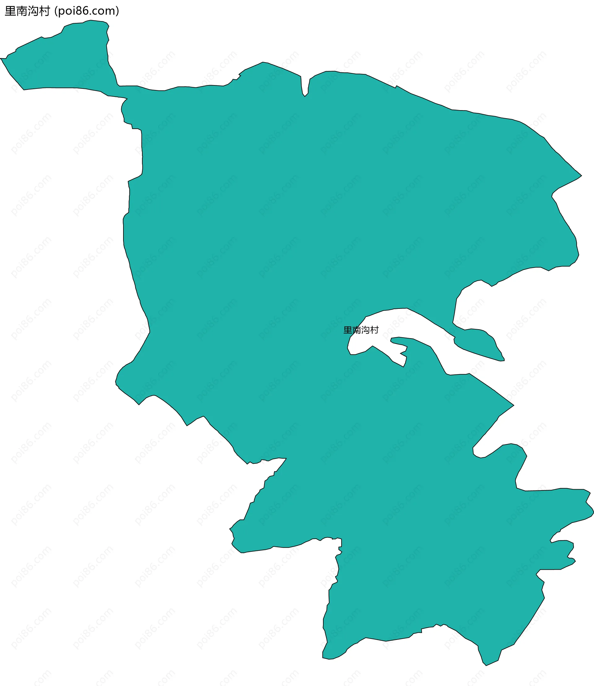 里南沟村边界地图