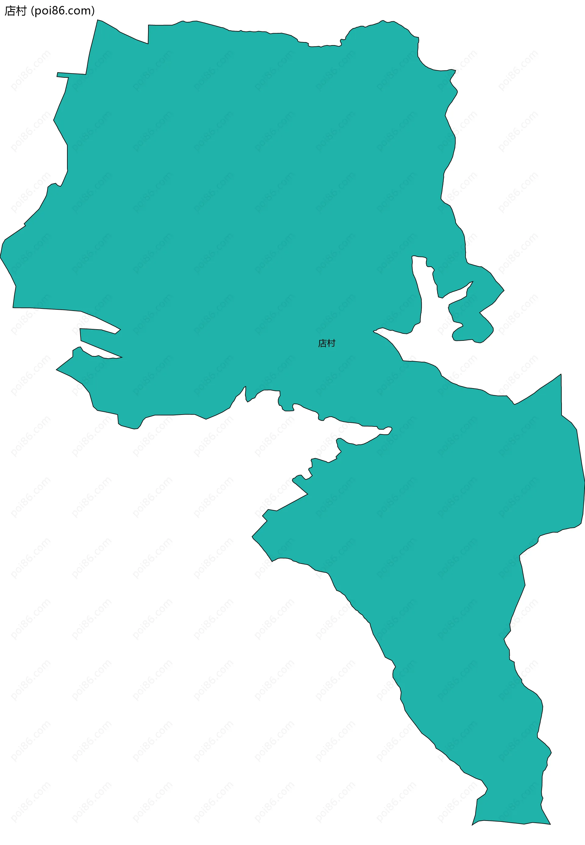 店村边界地图