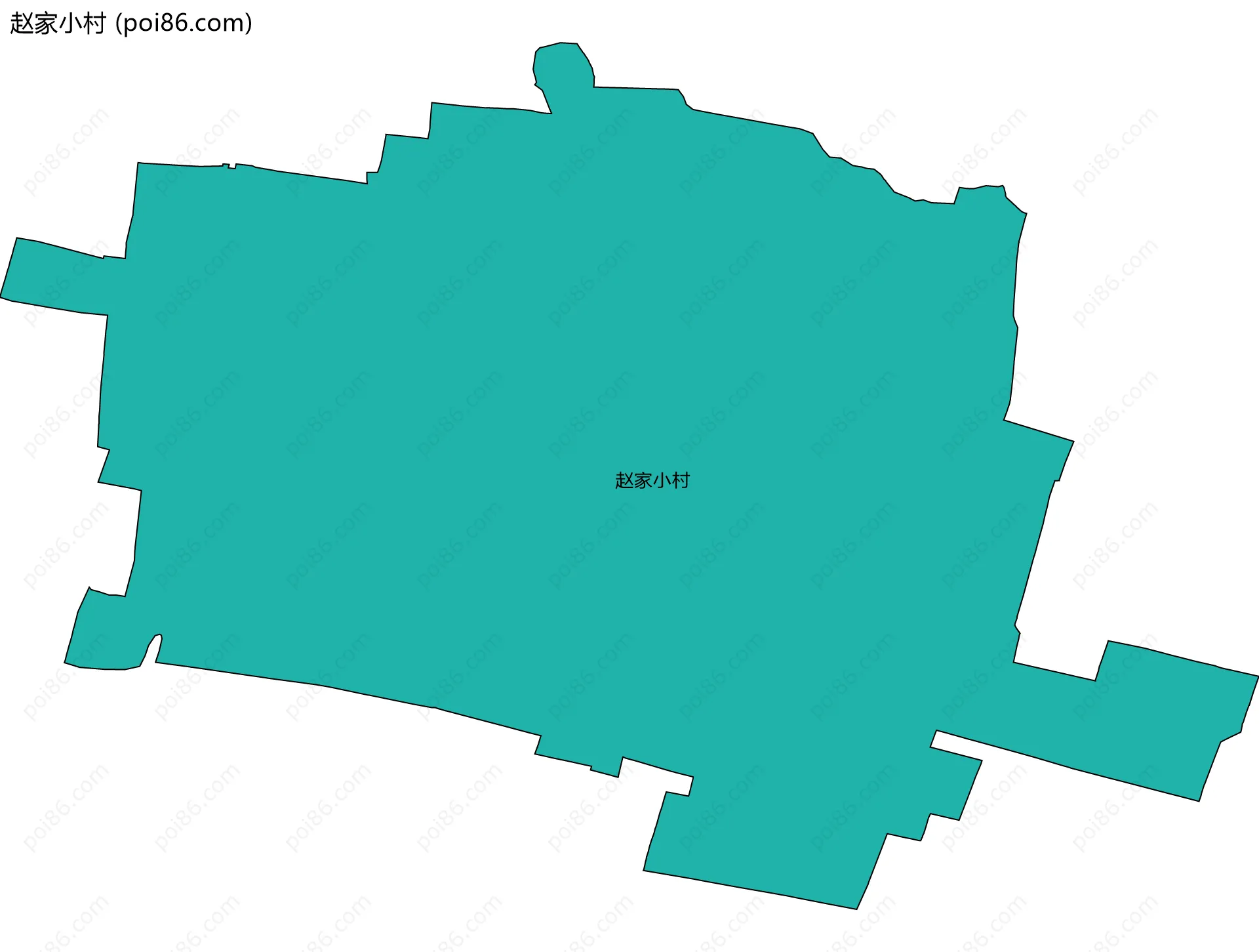 赵家小村边界地图