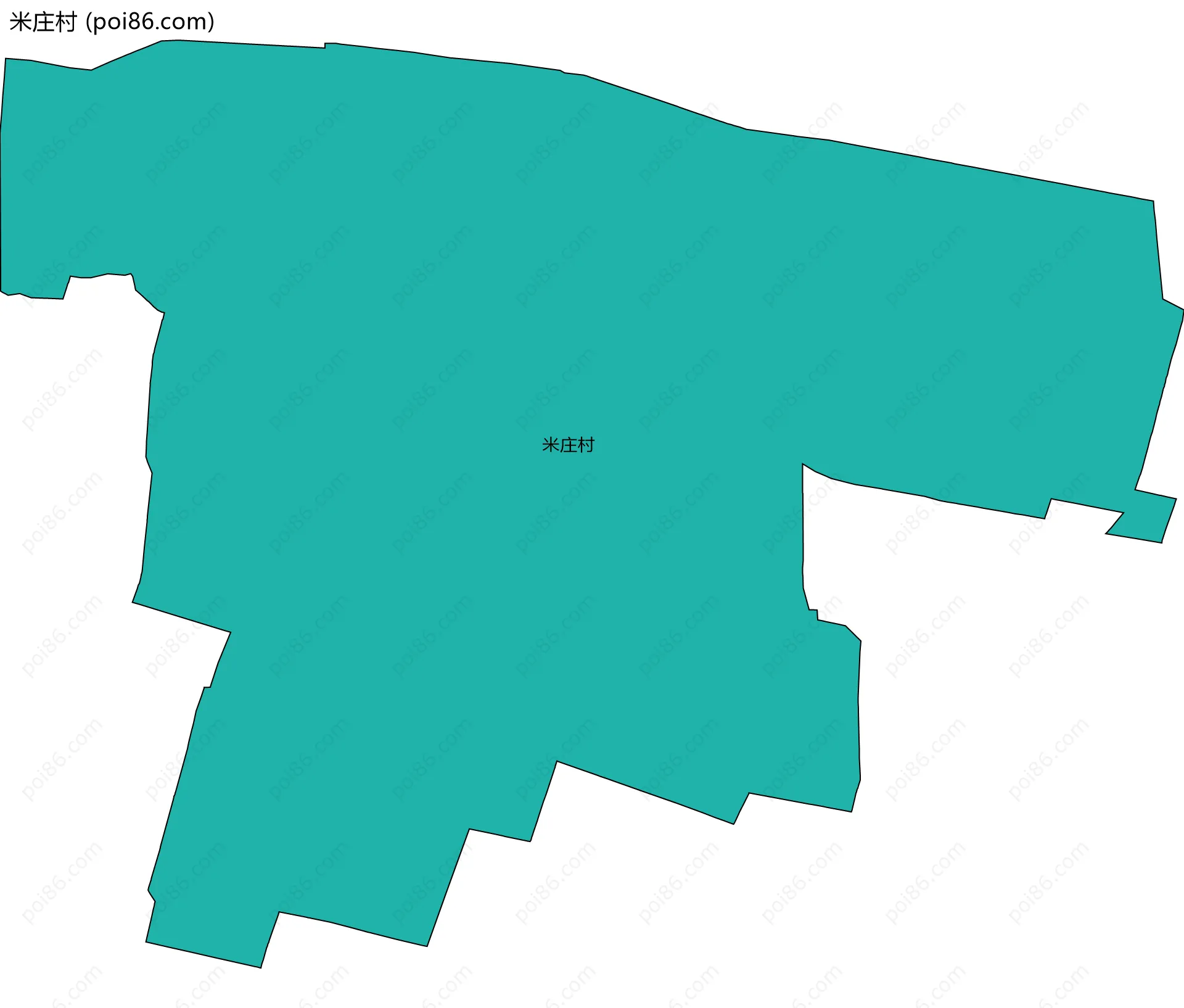 米庄村边界地图