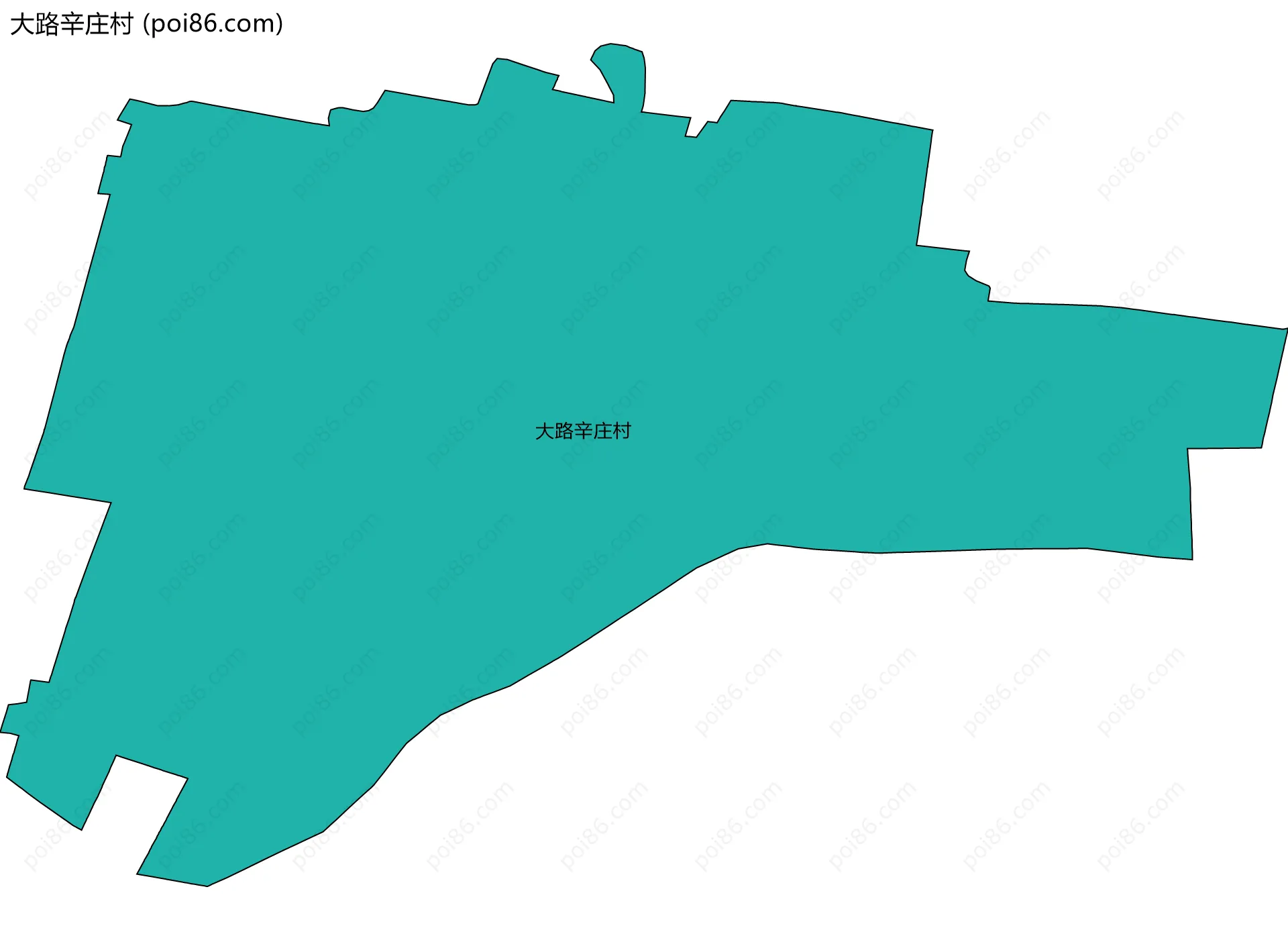 大路辛庄村边界地图